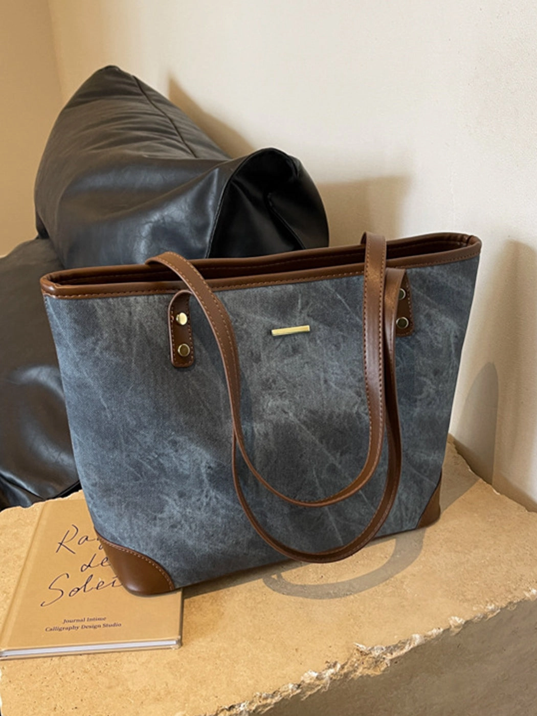 Fashion Textured Large Capacity Tote Shoulder Bag