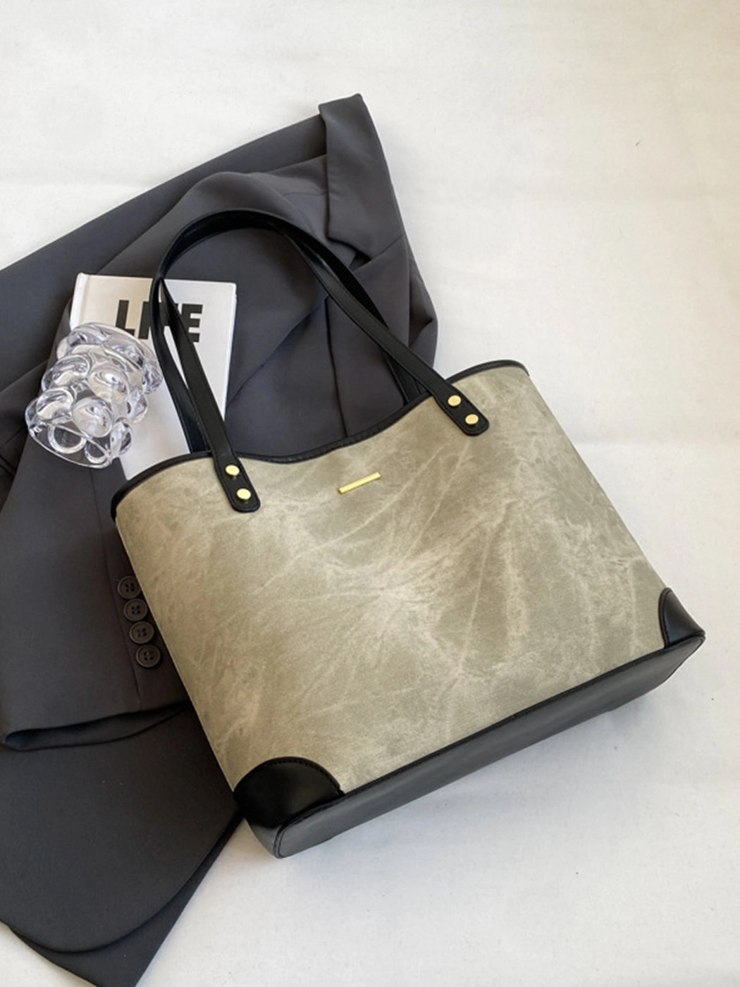 Fashion Textured Large Capacity Tote Shoulder Bag