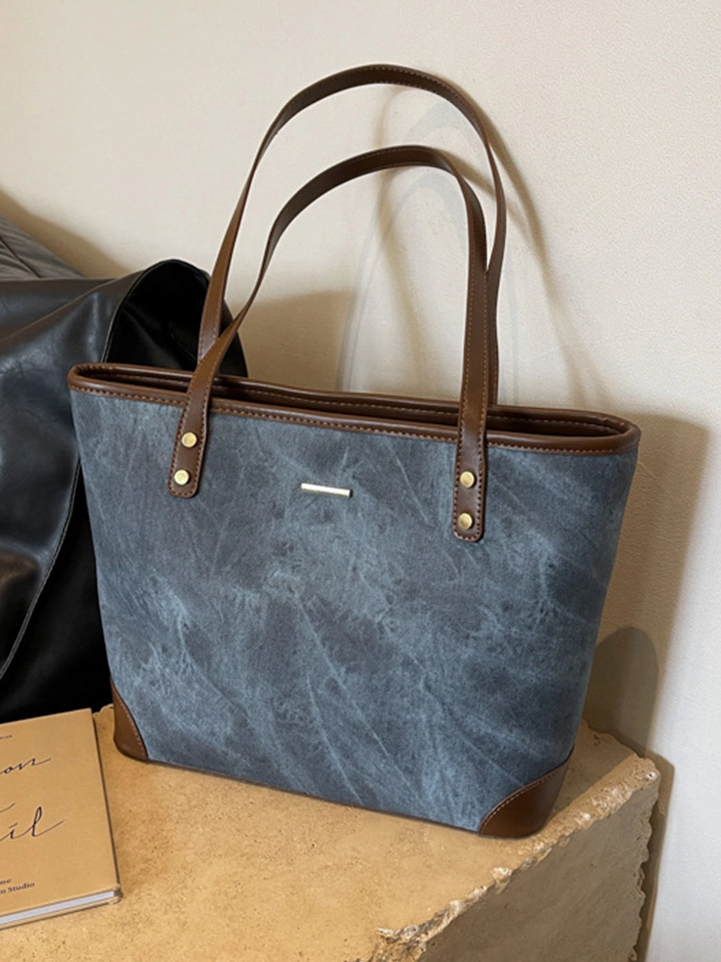 Fashion Textured Large Capacity Tote Shoulder Bag