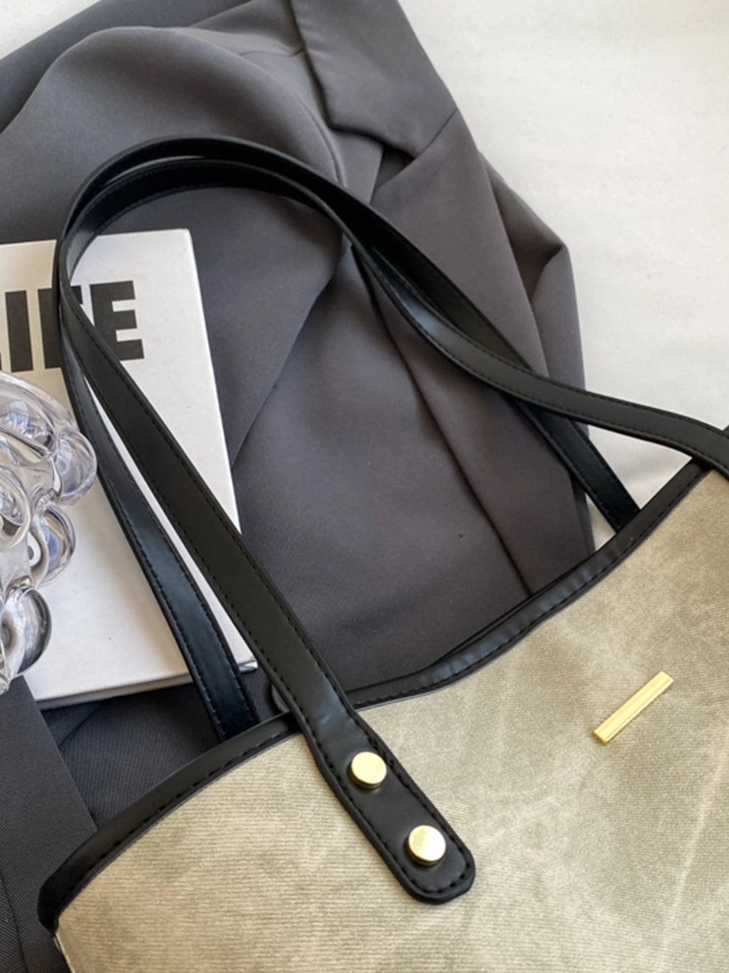 Fashion Textured Large Capacity Tote Shoulder Bag