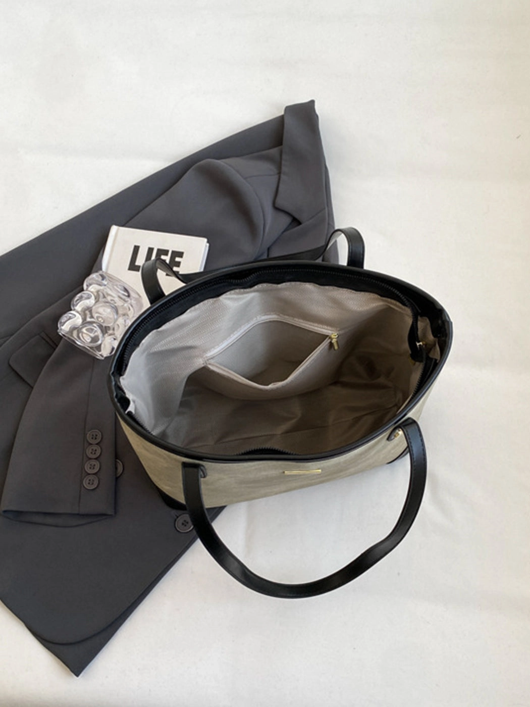 Fashion Textured Large Capacity Tote Shoulder Bag