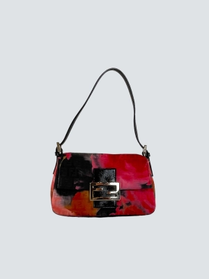 Fendi Multi Colour Canvas and Leather Mini Forever Mama Baguette