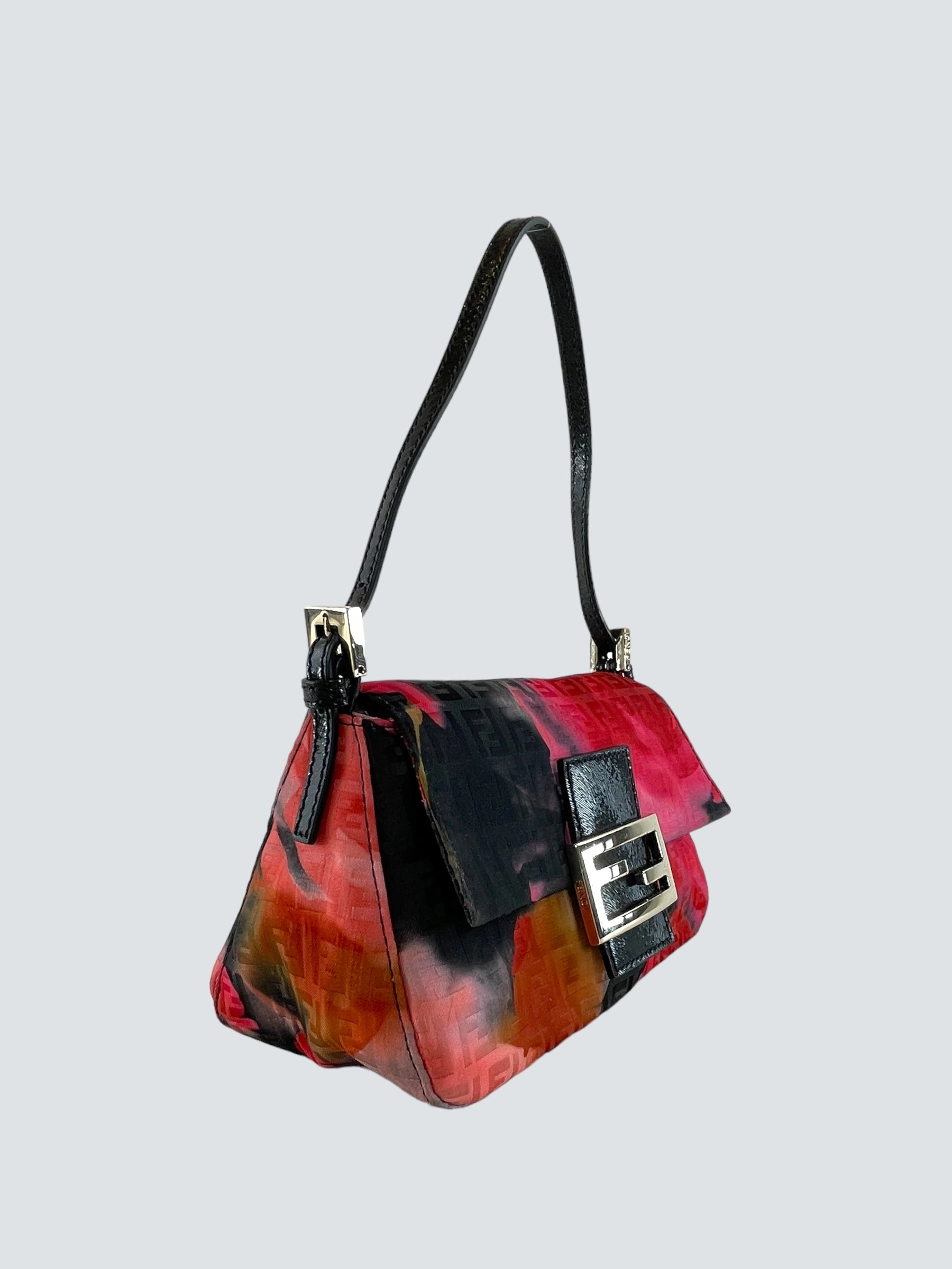 Fendi Multi Colour Canvas and Leather Mini Forever Mama Baguette