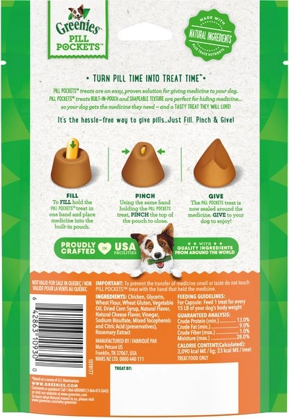 Greenies Pill Pockets Cheese Flavor Dog Treats