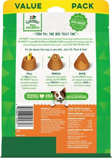 Greenies Pill Pockets Cheese Flavor Dog Treats