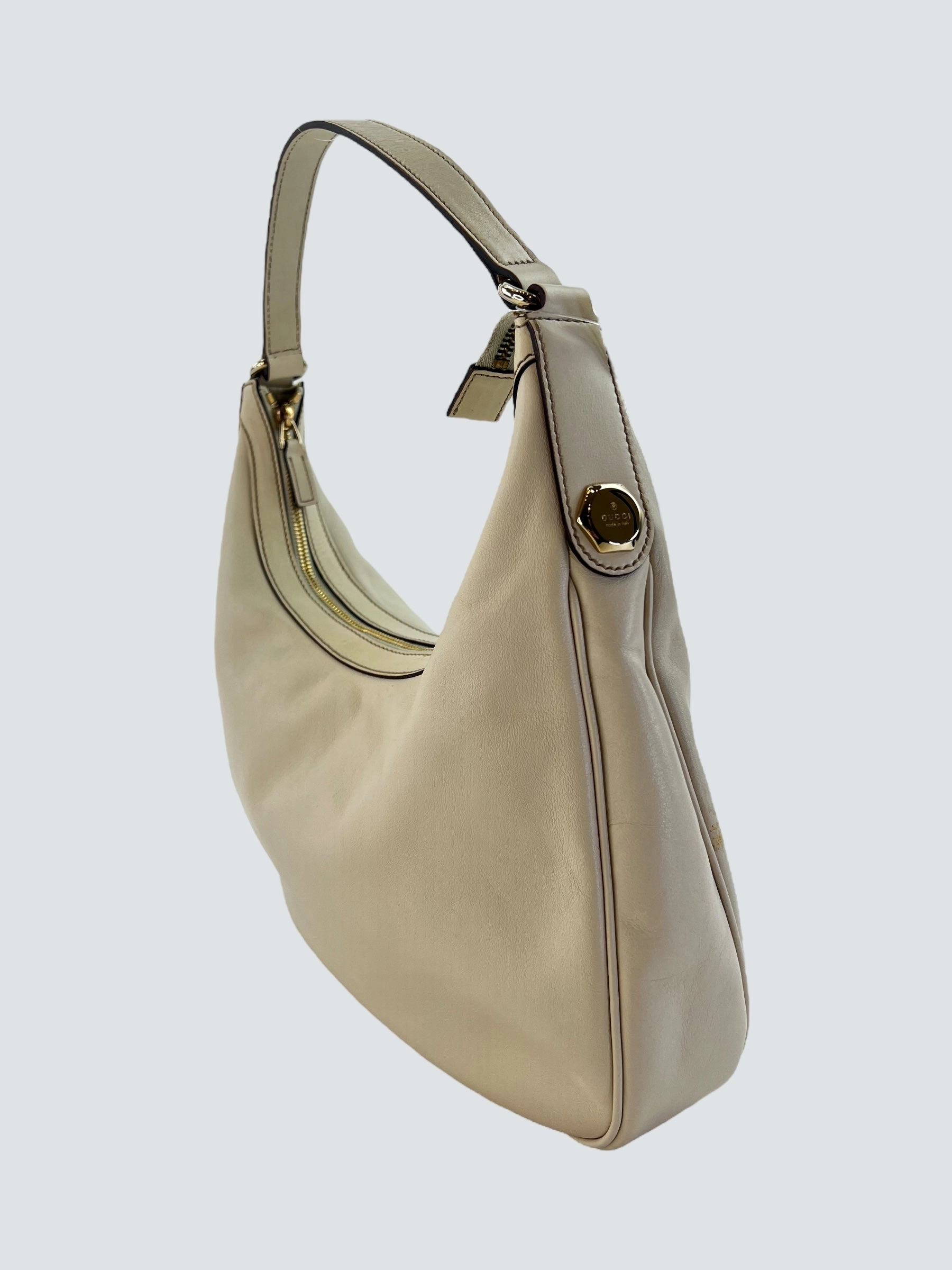 Gucci Off White Leather Shoulder Bag