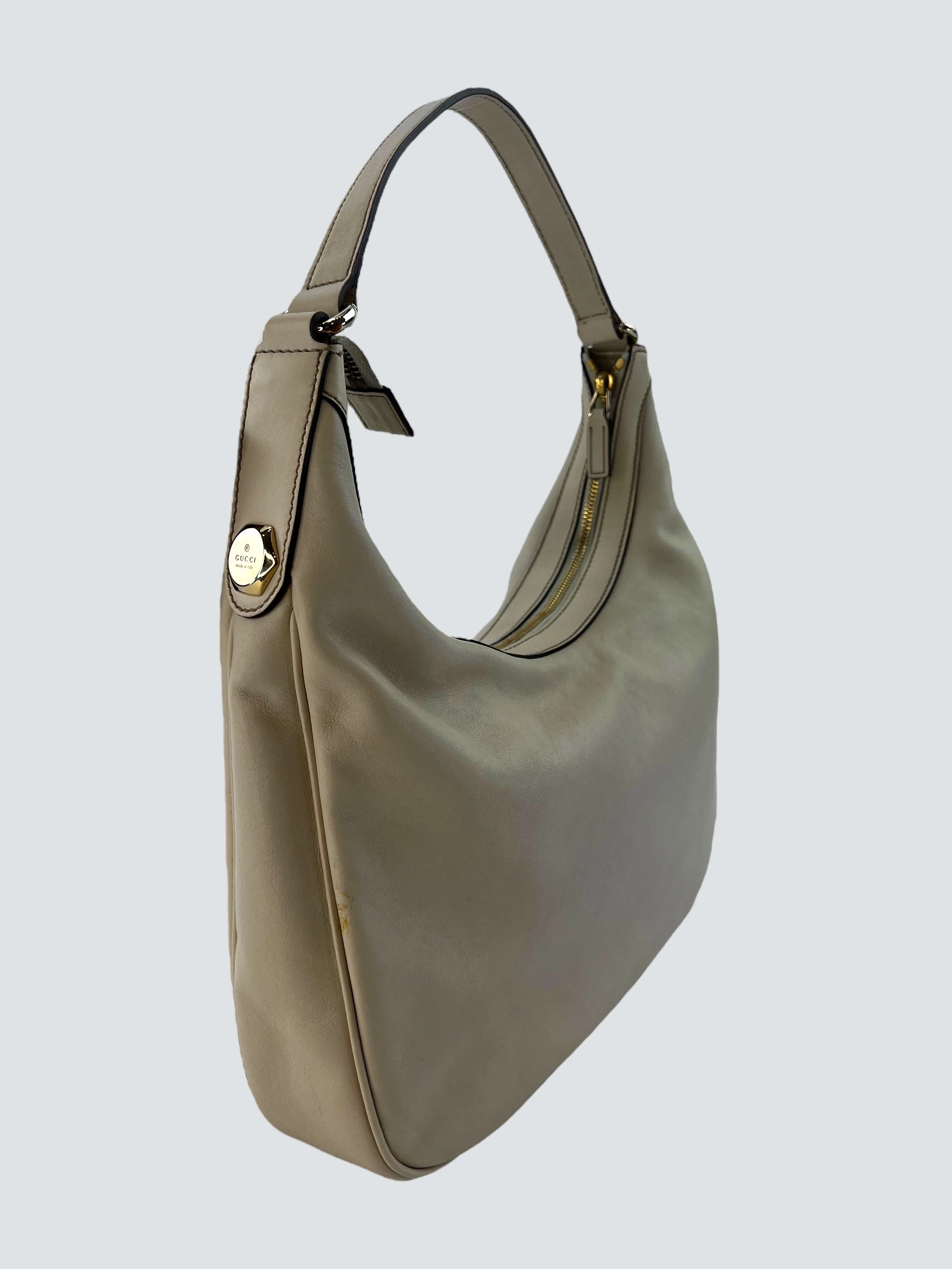 Gucci Off White Leather Shoulder Bag