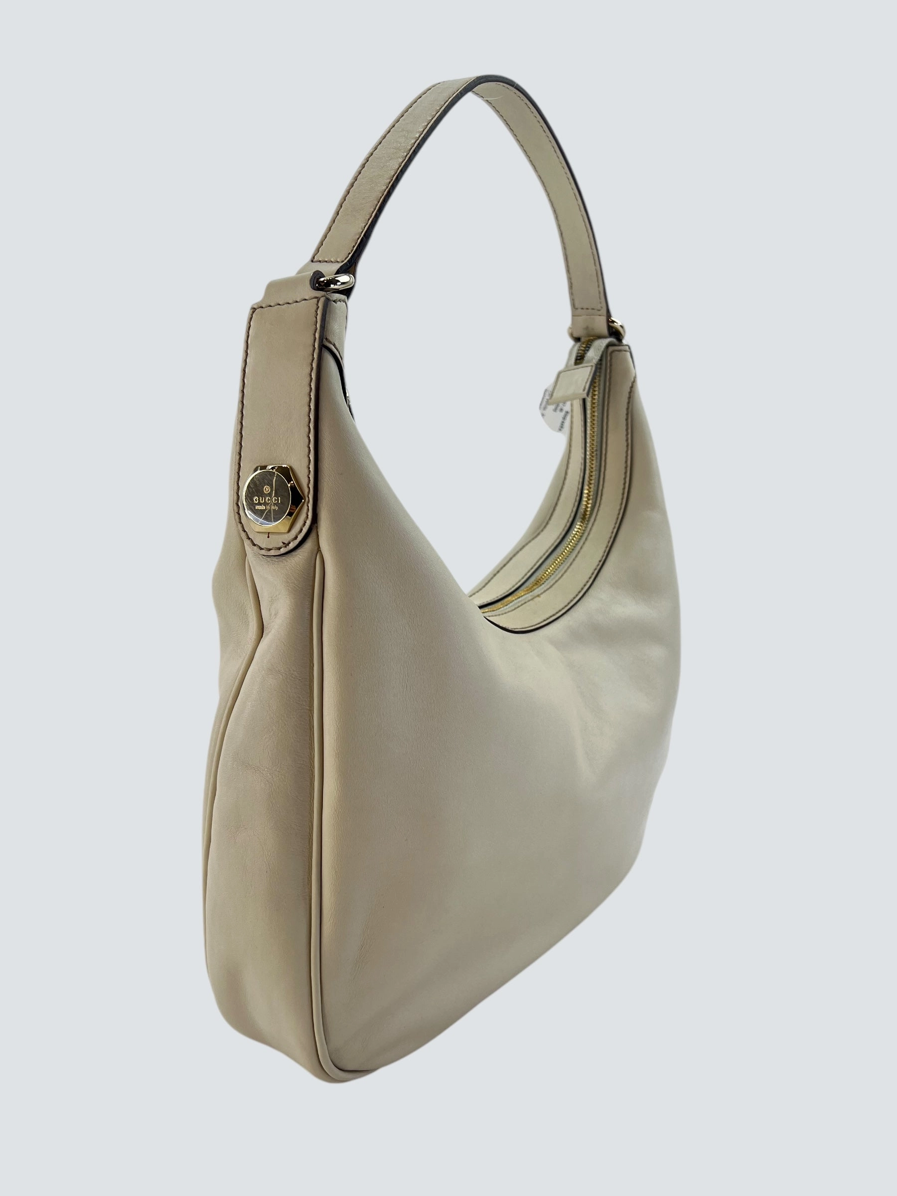 Gucci Off White Leather Shoulder Bag