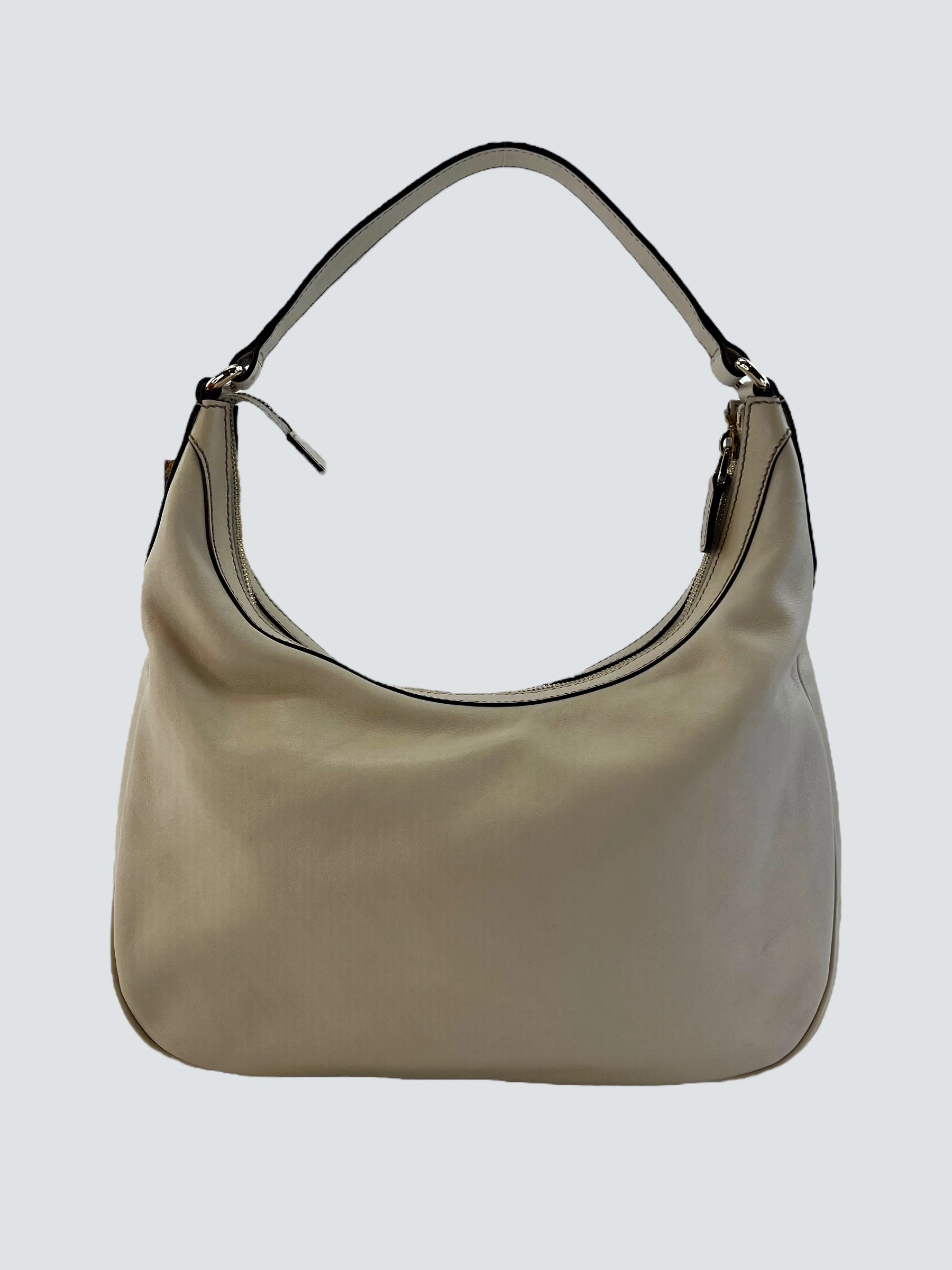 Gucci Off White Leather Shoulder Bag