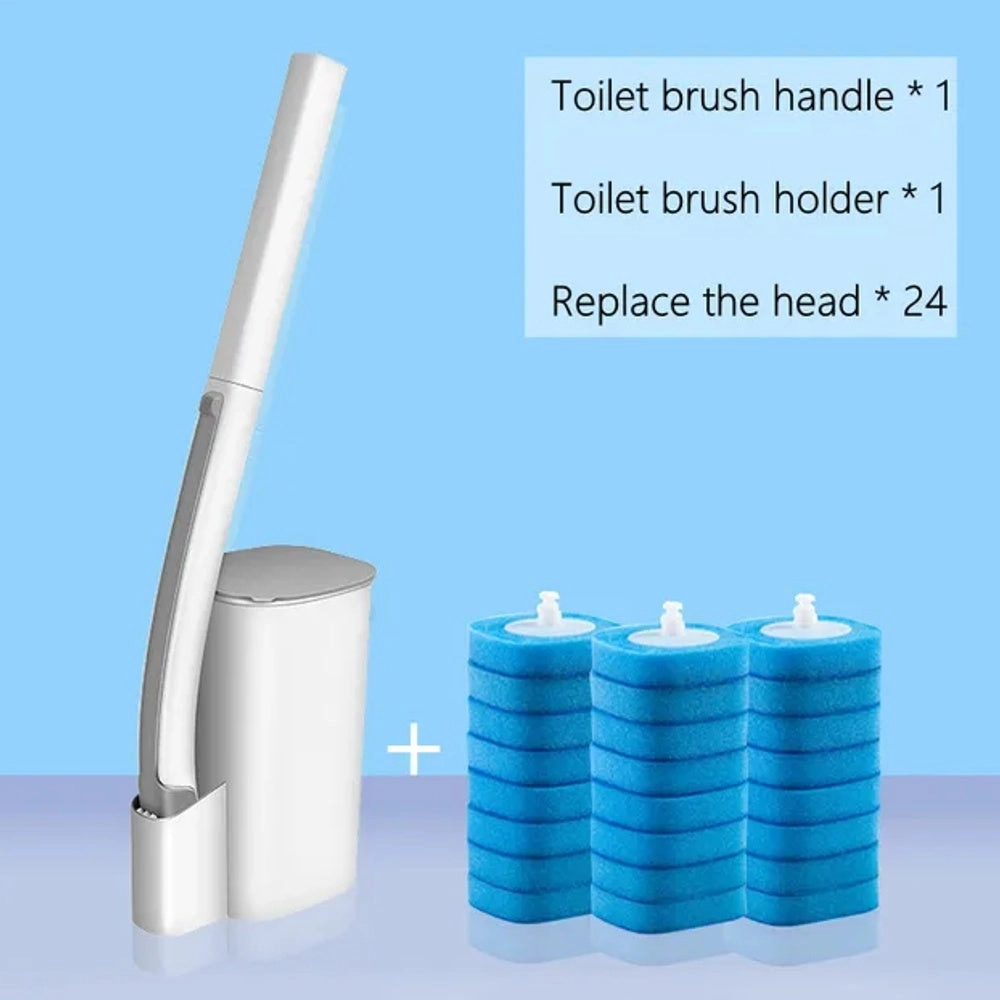 Home bathroom disposable cleaning artifact set toilet brush