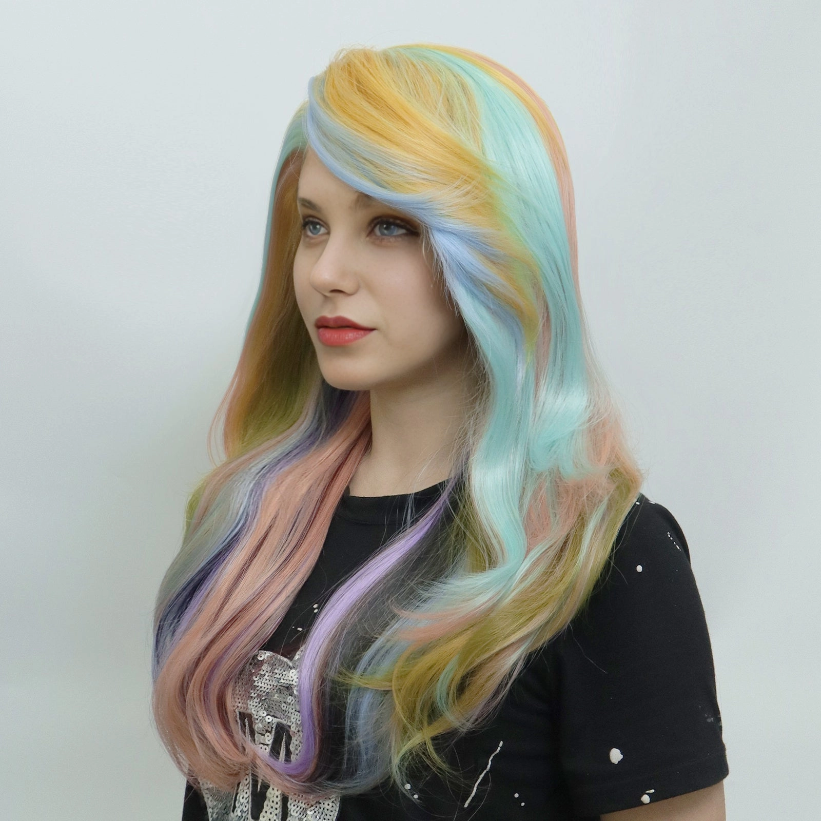 IMstyle Doreen Glueless 13*3 free parting with colorful color and layer wavy style