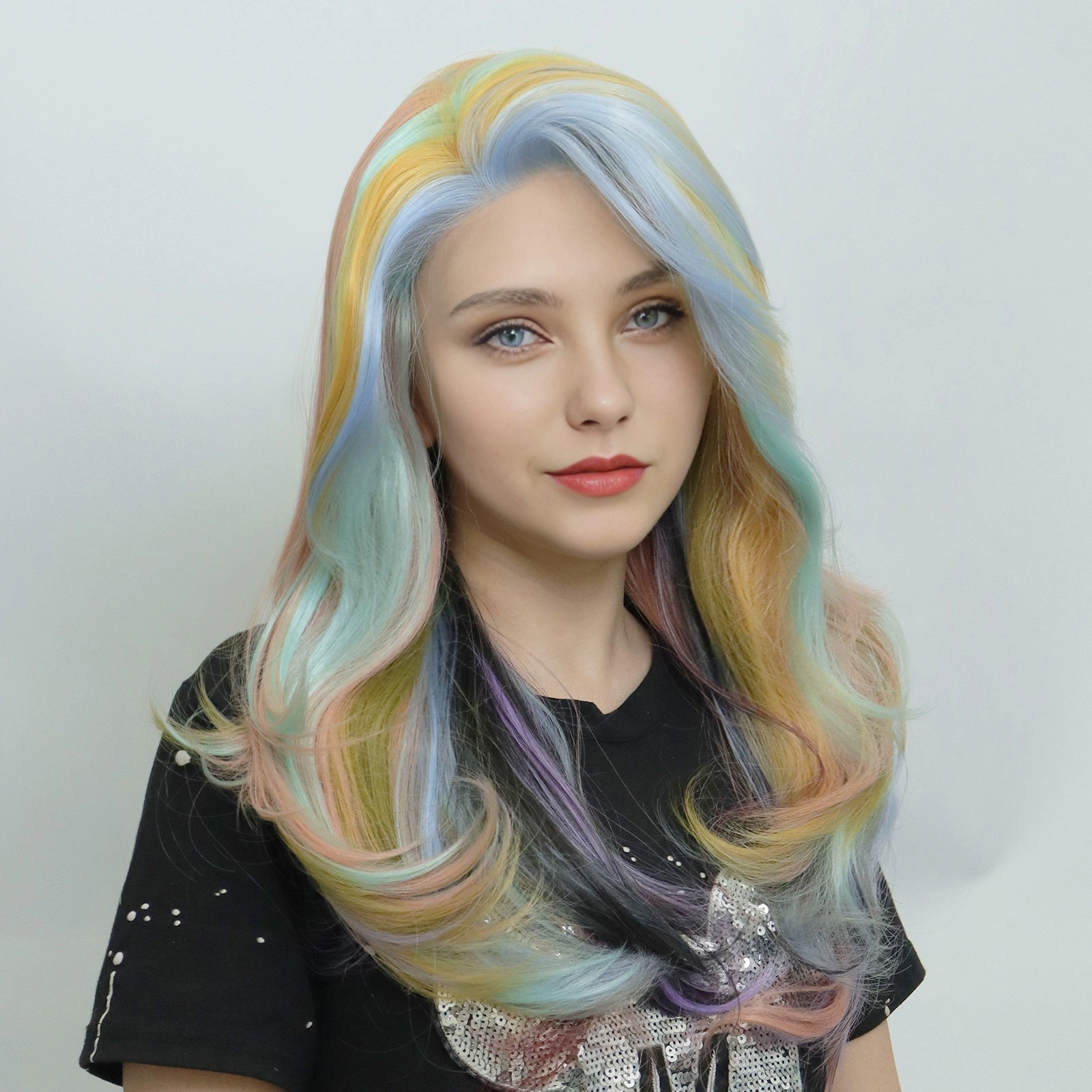 IMstyle Doreen Glueless 13*3 free parting with colorful color and layer wavy style
