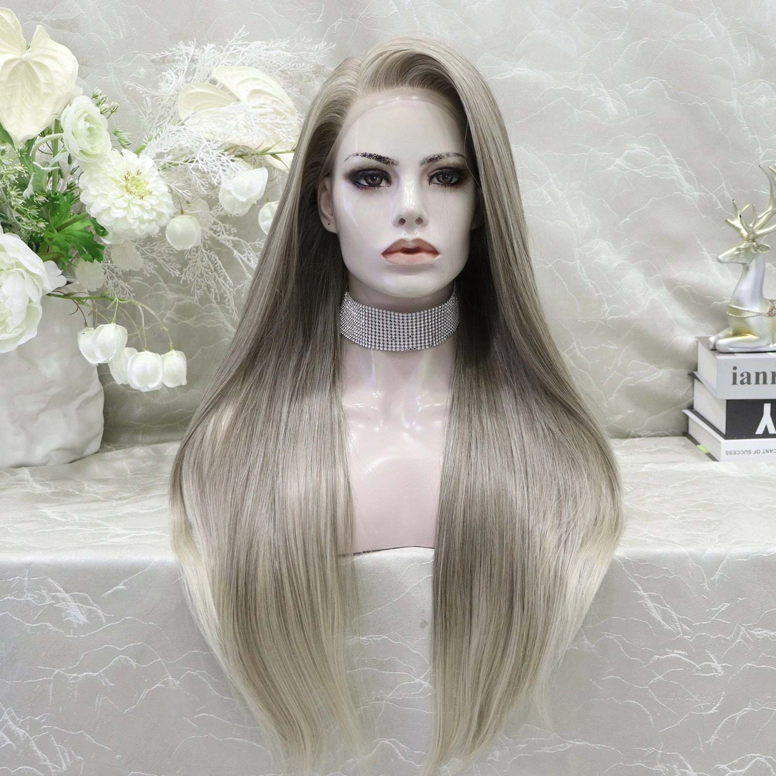 IMstyle Gracie Full lace Silky wigs 28 inches natural color straight style daily lace fronts wigs