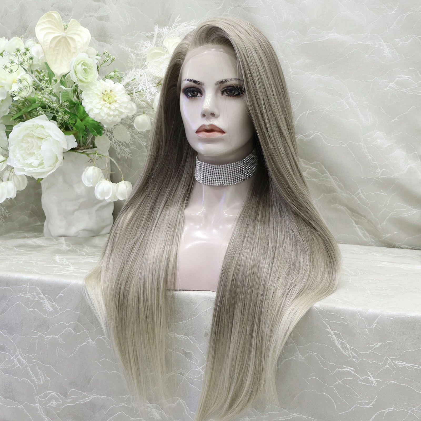 IMstyle Gracie Full lace Silky wigs 28 inches natural color straight style daily lace fronts wigs