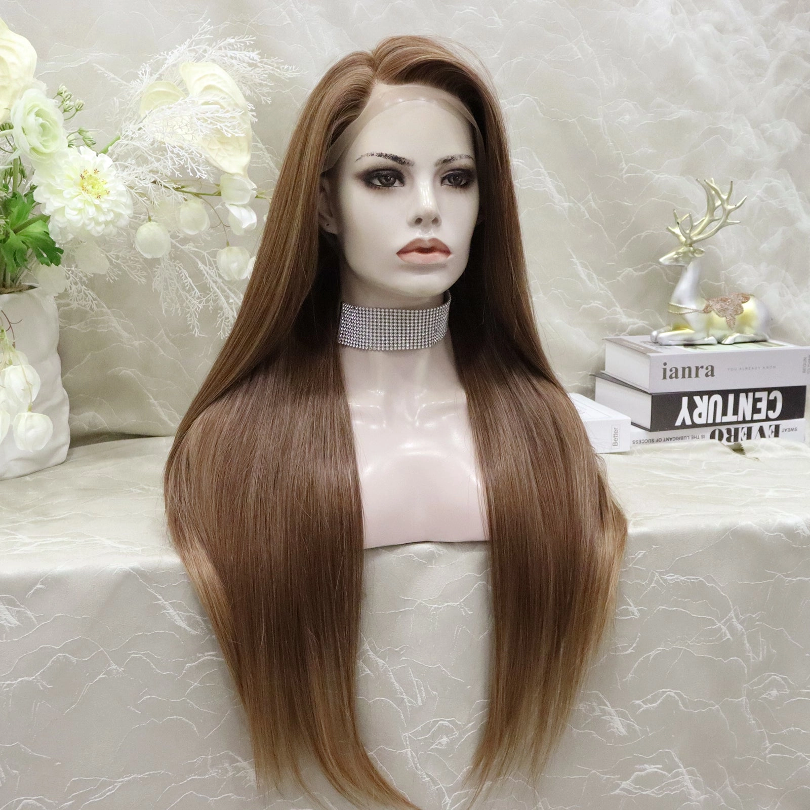 IMstyle Gracie Full lace Silky wigs 28 inches natural color straight style daily lace fronts wigs