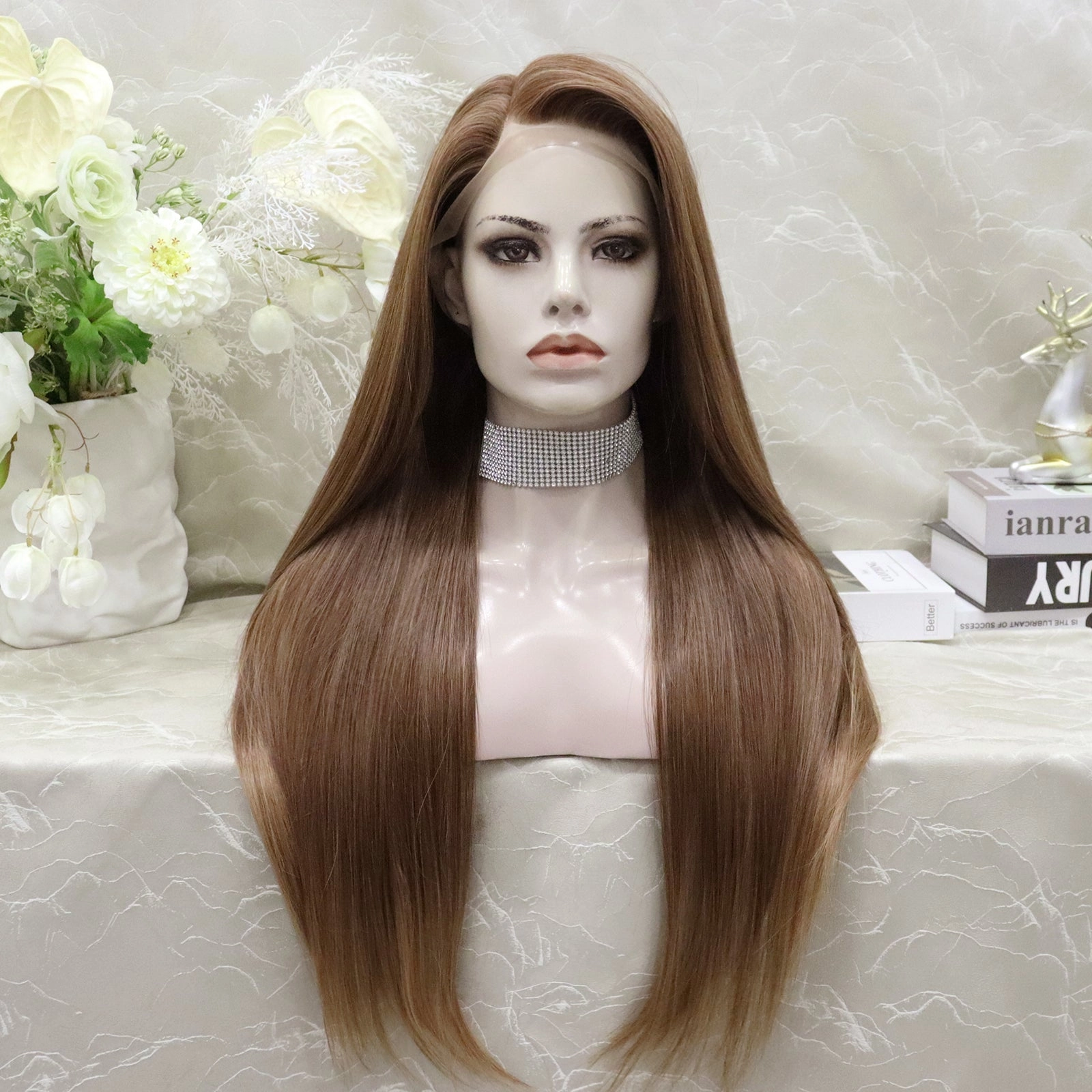 IMstyle Gracie Full lace Silky wigs 28 inches natural color straight style daily lace fronts wigs