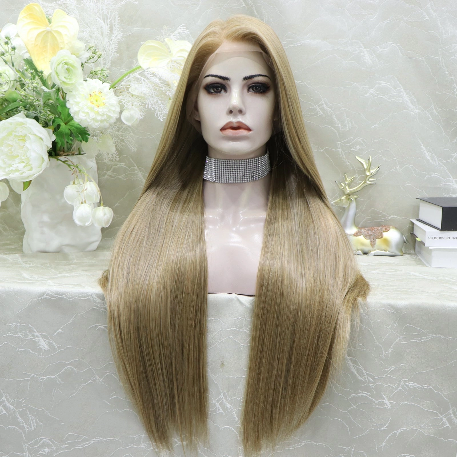 IMstyle Gracie Full lace Silky wigs 28 inches natural color straight style daily lace fronts wigs