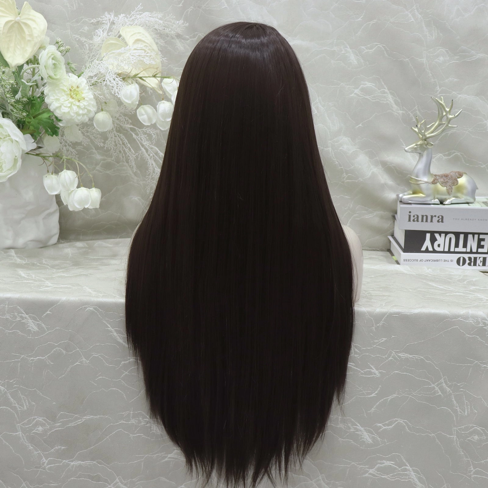 IMstyle Gracie Full lace Silky wigs 28 inches natural color straight style daily lace fronts wigs