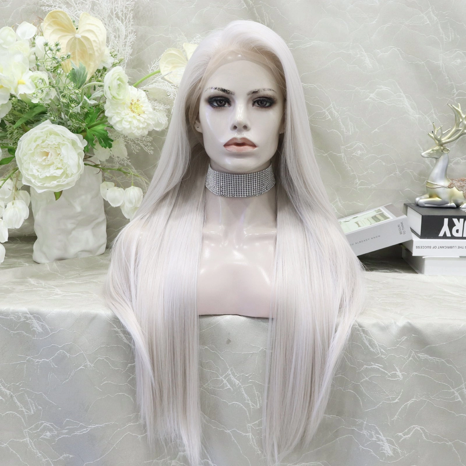 IMstyle Gracie Full lace Silky wigs 28 inches natural color straight style daily lace fronts wigs