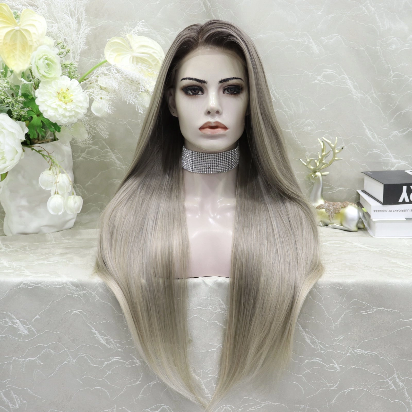 IMstyle Gracie Full lace Silky wigs 28 inches natural color straight style daily lace fronts wigs