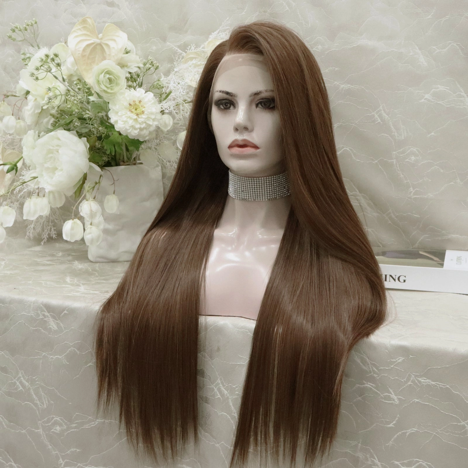IMstyle Gracie Full lace Silky wigs 28 inches natural color straight style daily lace fronts wigs