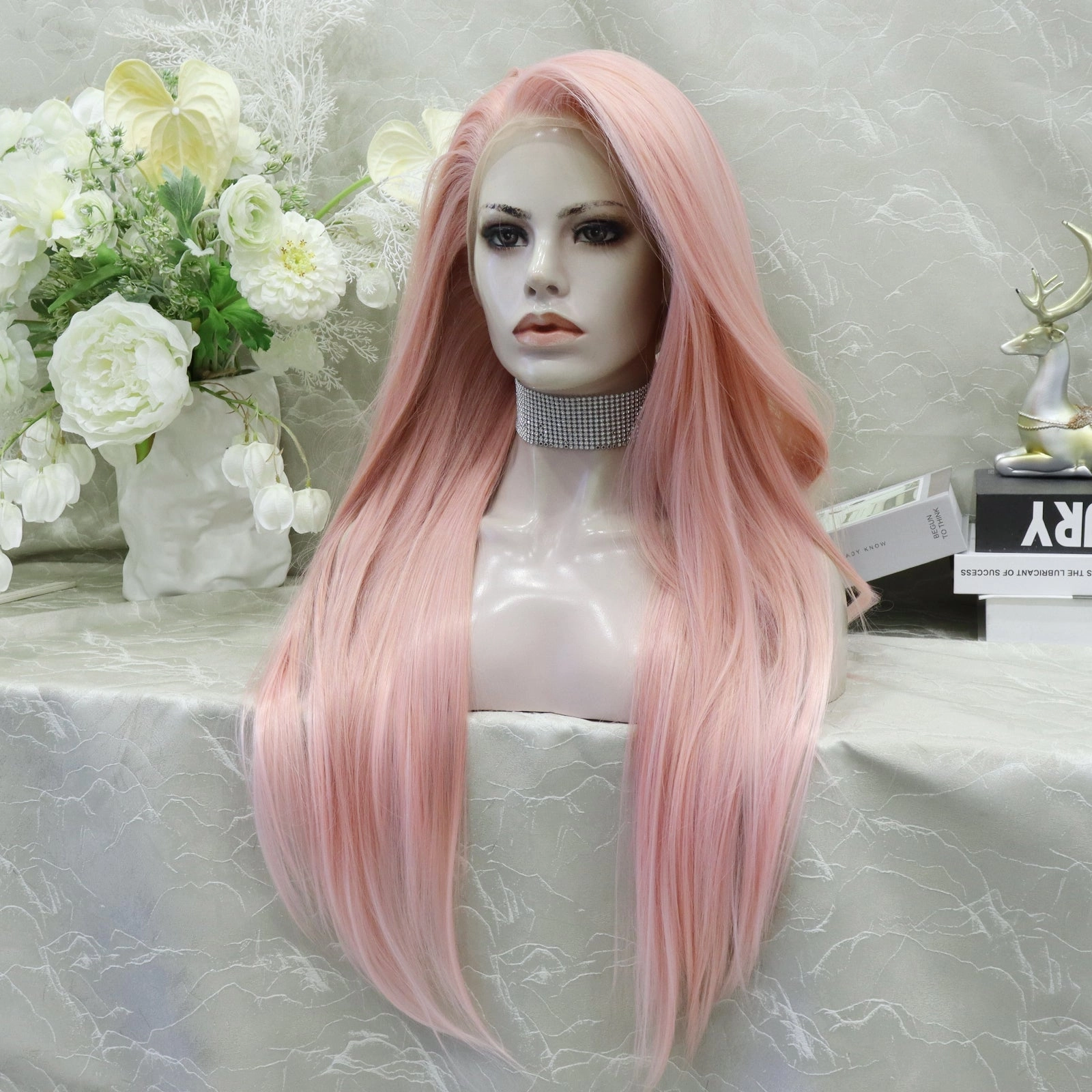 IMstyle Gracie Full lace Silky wigs 28 inches natural color straight style daily lace fronts wigs