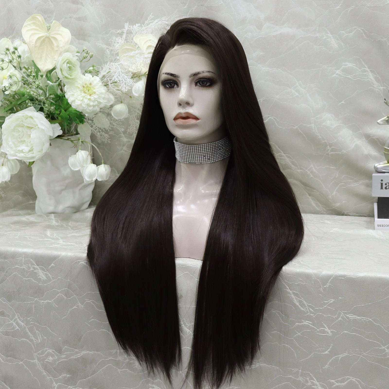 IMstyle Gracie Full lace Silky wigs 28 inches natural color straight style daily lace fronts wigs