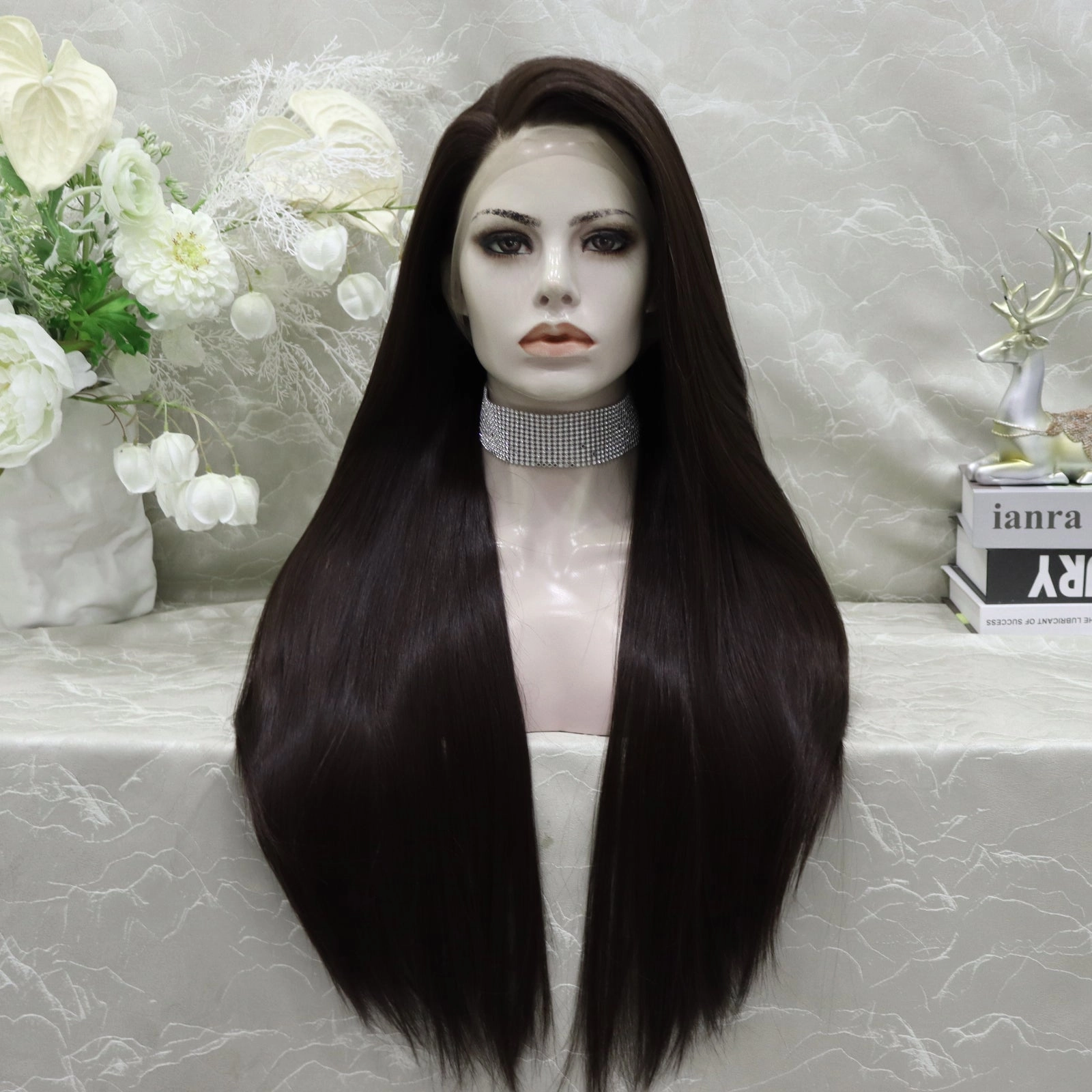 IMstyle Gracie Full lace Silky wigs 28 inches natural color straight style daily lace fronts wigs