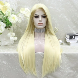 IMstyle Stephanie one single color Blonde 30 inches straight style 13*3 free parting wigs Blonde