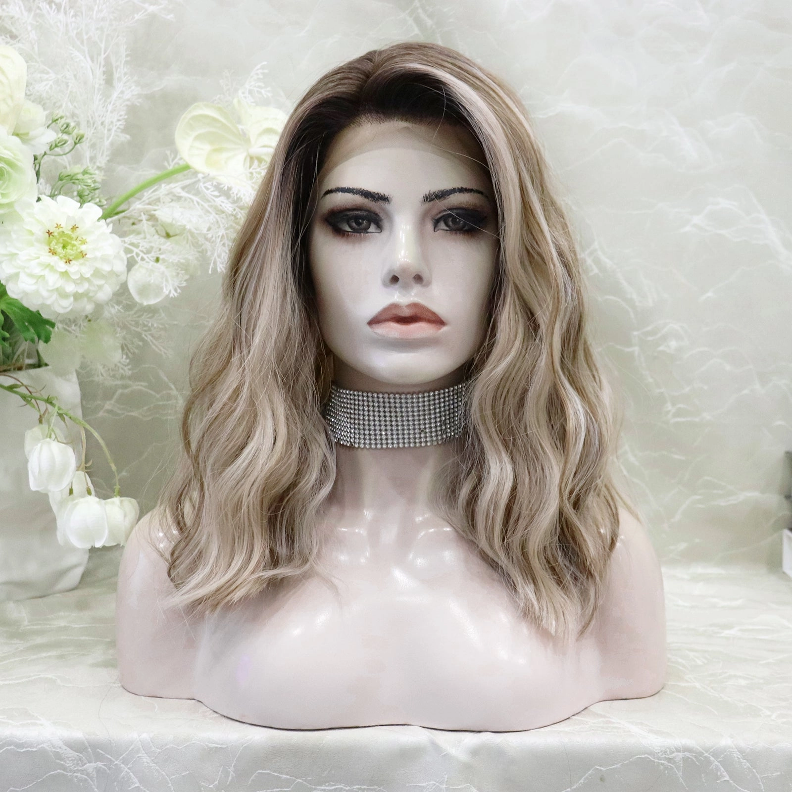 IMstyle TATA Wave Blonde Bob Style Summer vibe 13*4 lace Front Synthetic wig (Shara)
