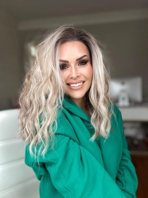 IMstyle TATA Wave Blonde Bob Style Summer vibe 13*4 lace Front Synthetic wig