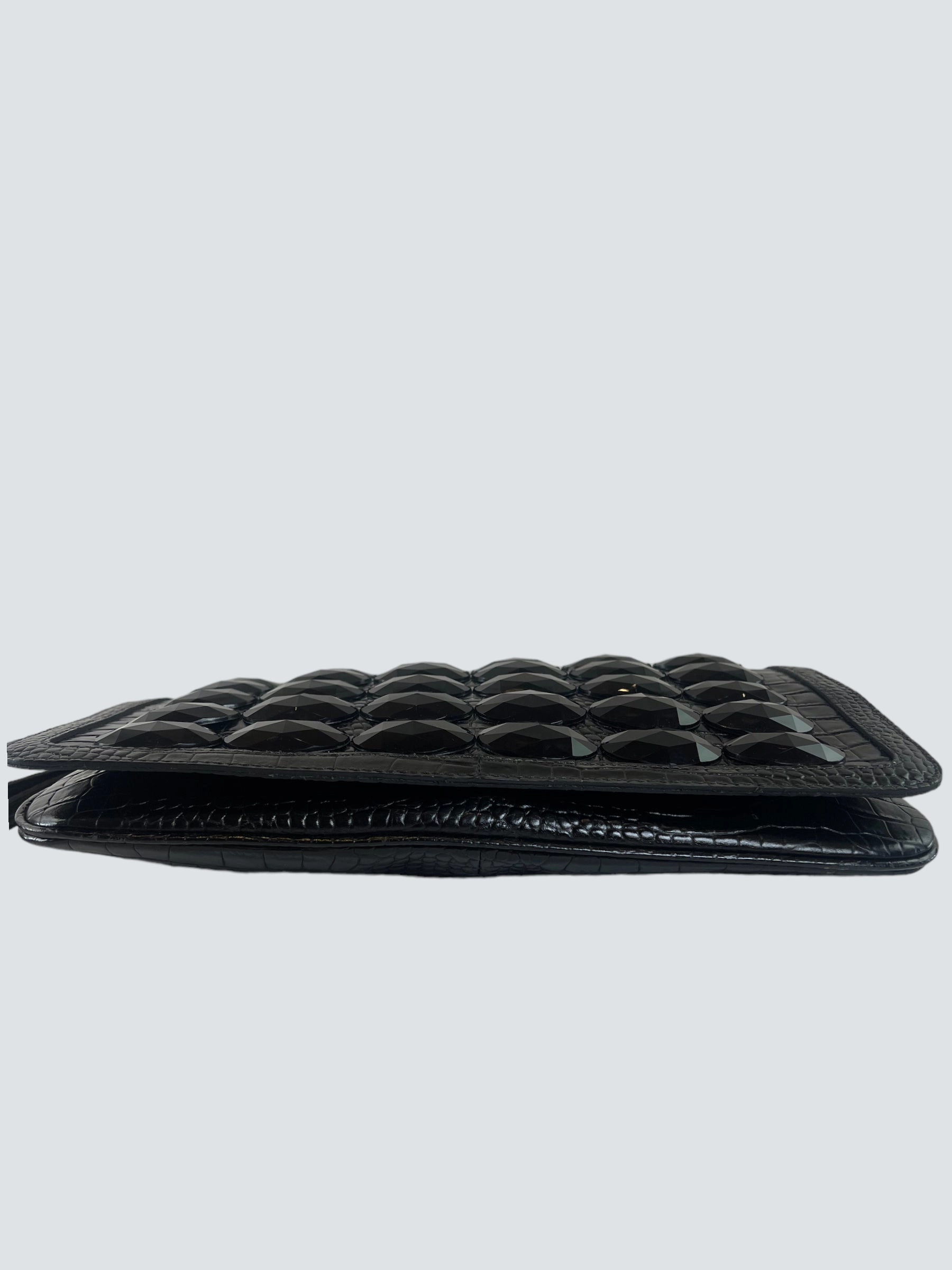 Jasper Conran Black Leather Clutch