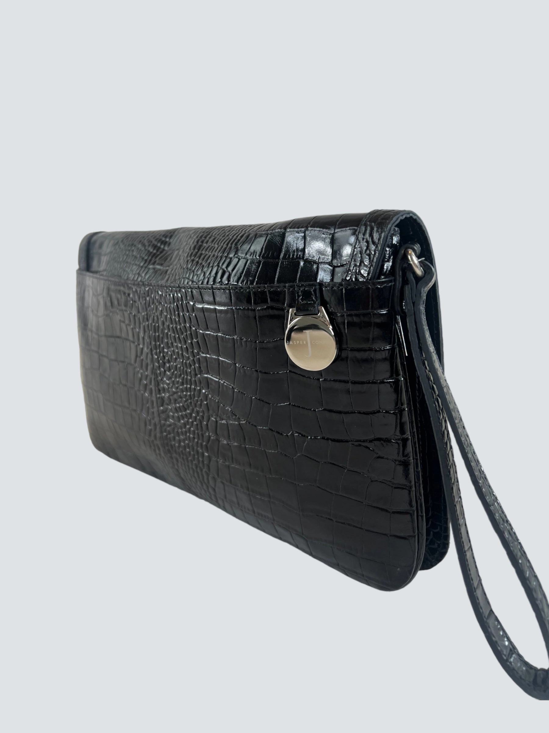 Jasper Conran Black Leather Clutch