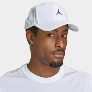 Jordan Rise Structured Metal Jumpman Strapback Cap / White
