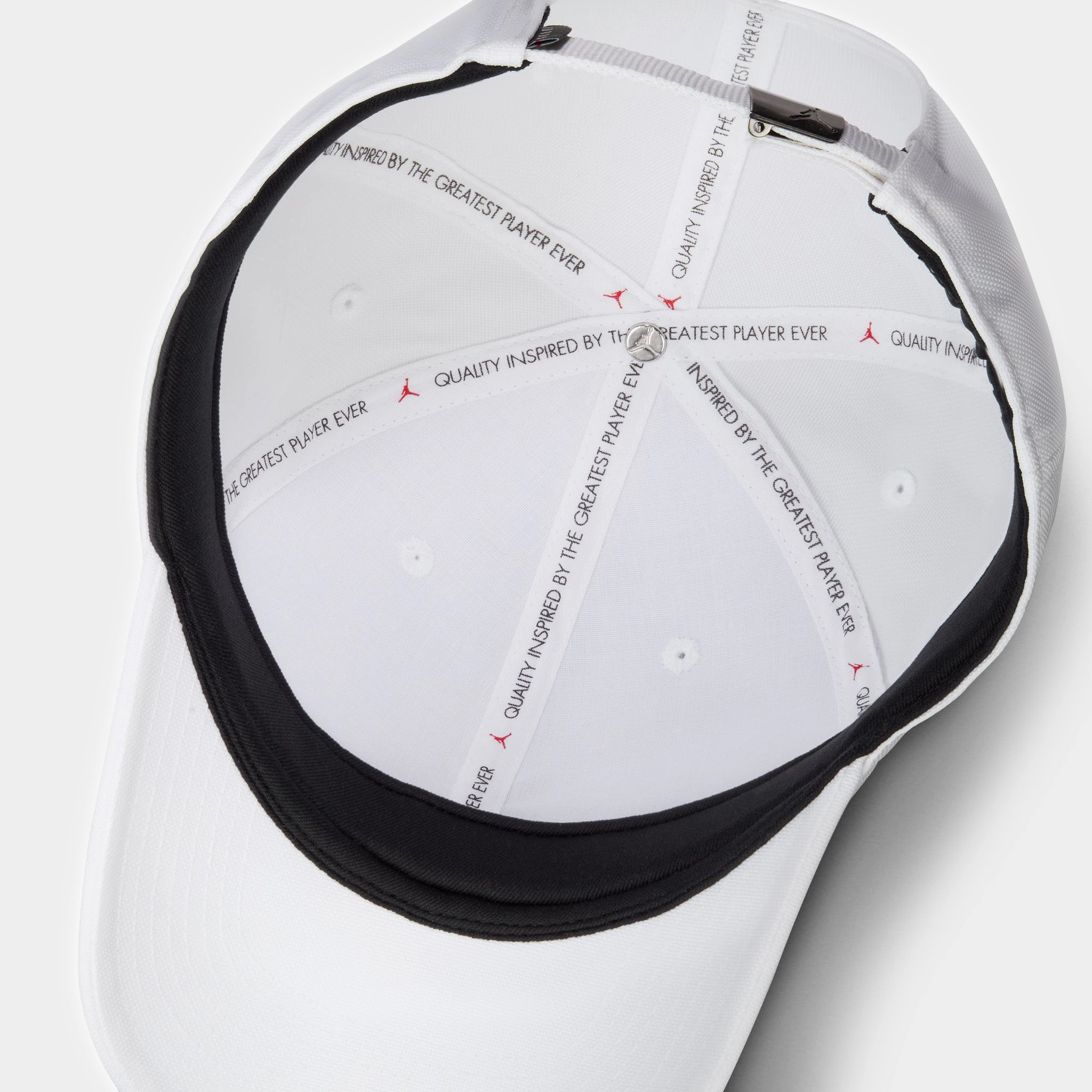 Jordan Rise Structured Metal Jumpman Strapback Cap / White