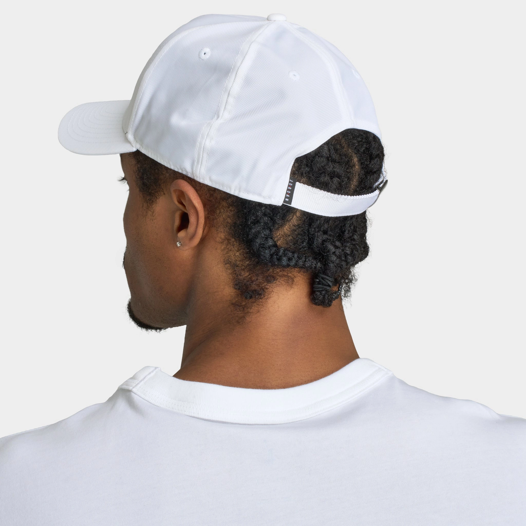 Jordan Rise Structured Metal Jumpman Strapback Cap / White