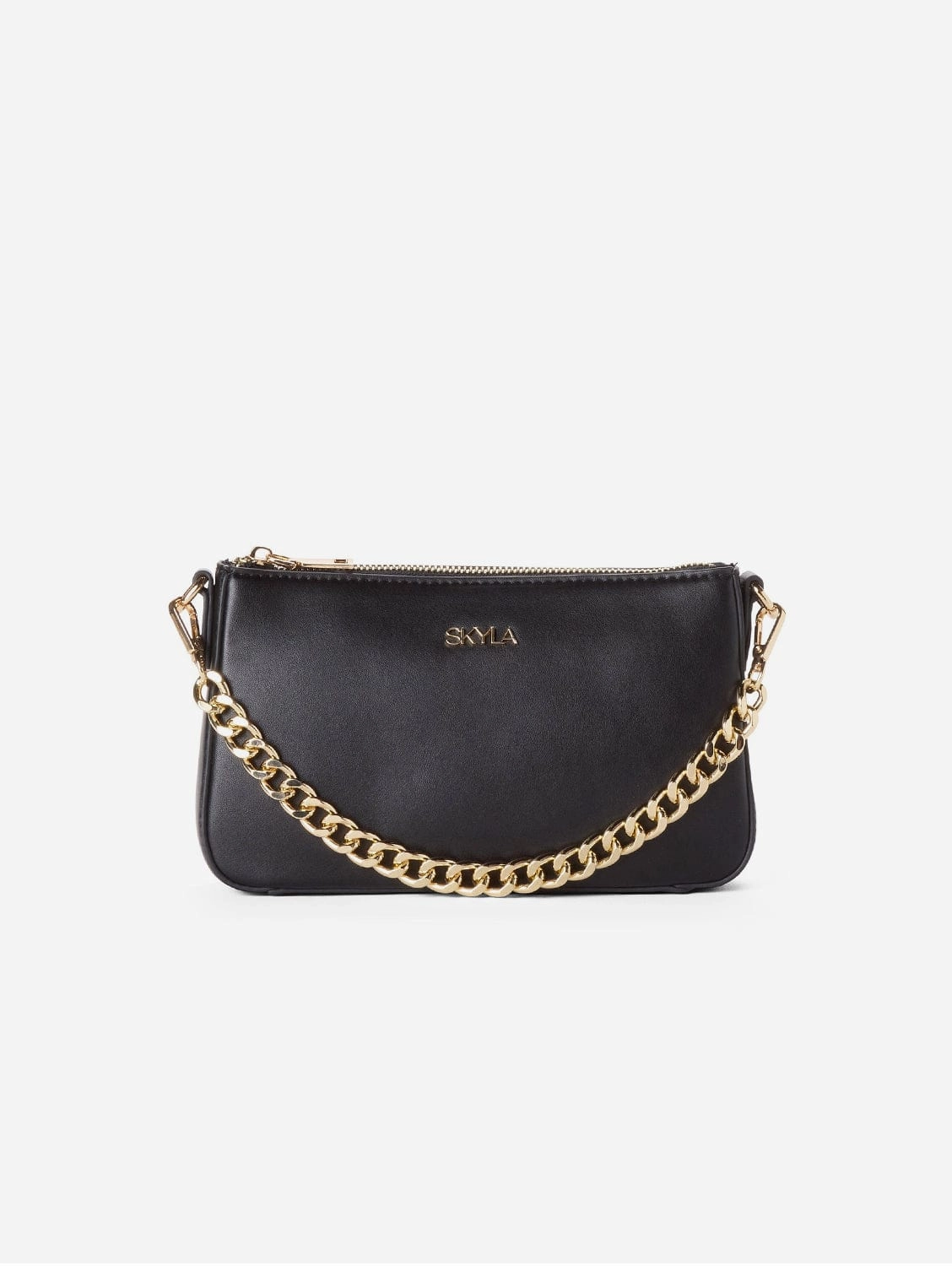 Jordan Vegan Leather Crossbody Bag | Black