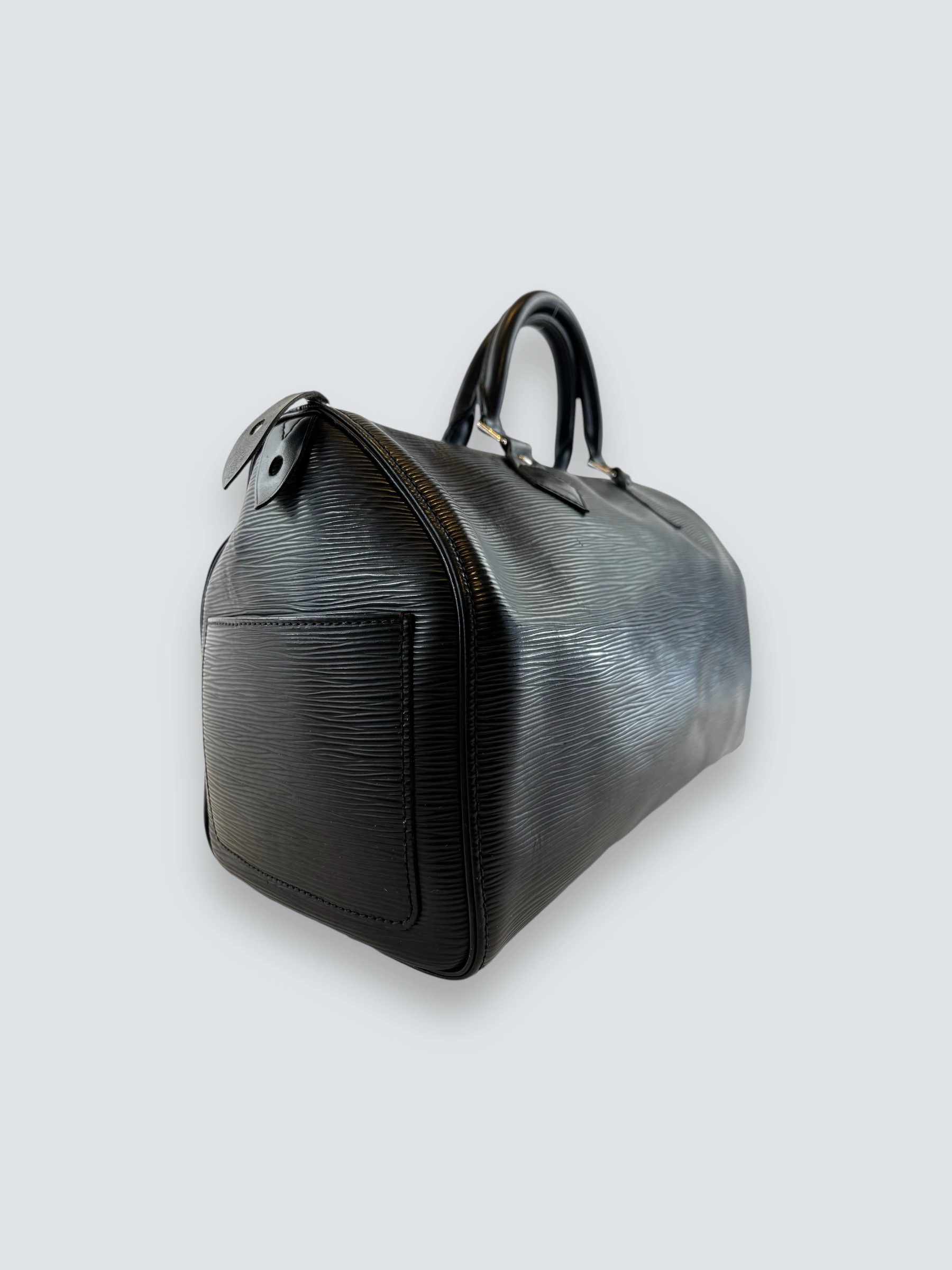 Louis Vuitton Black Epi Leather Speedy 35 Handbag