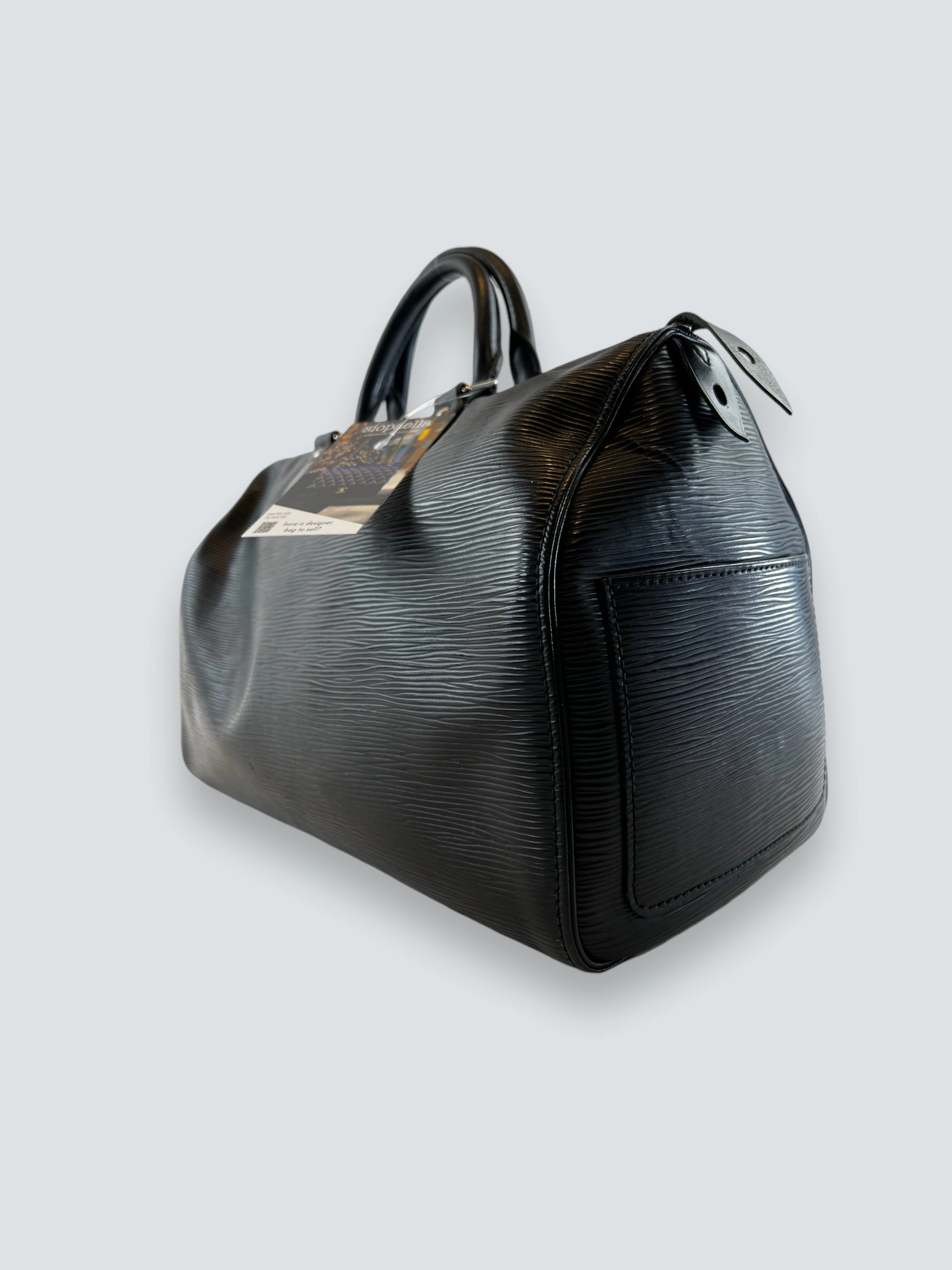 Louis Vuitton Black Epi Leather Speedy 35 Handbag