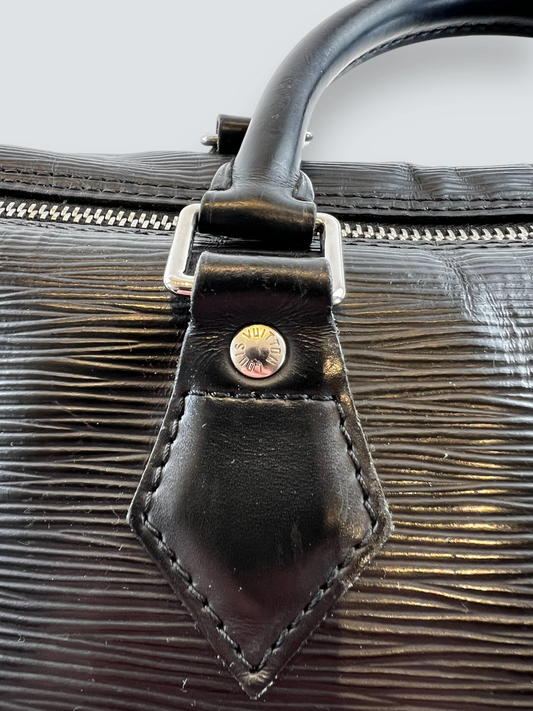 Louis Vuitton Black Epi Leather Speedy 35 Handbag