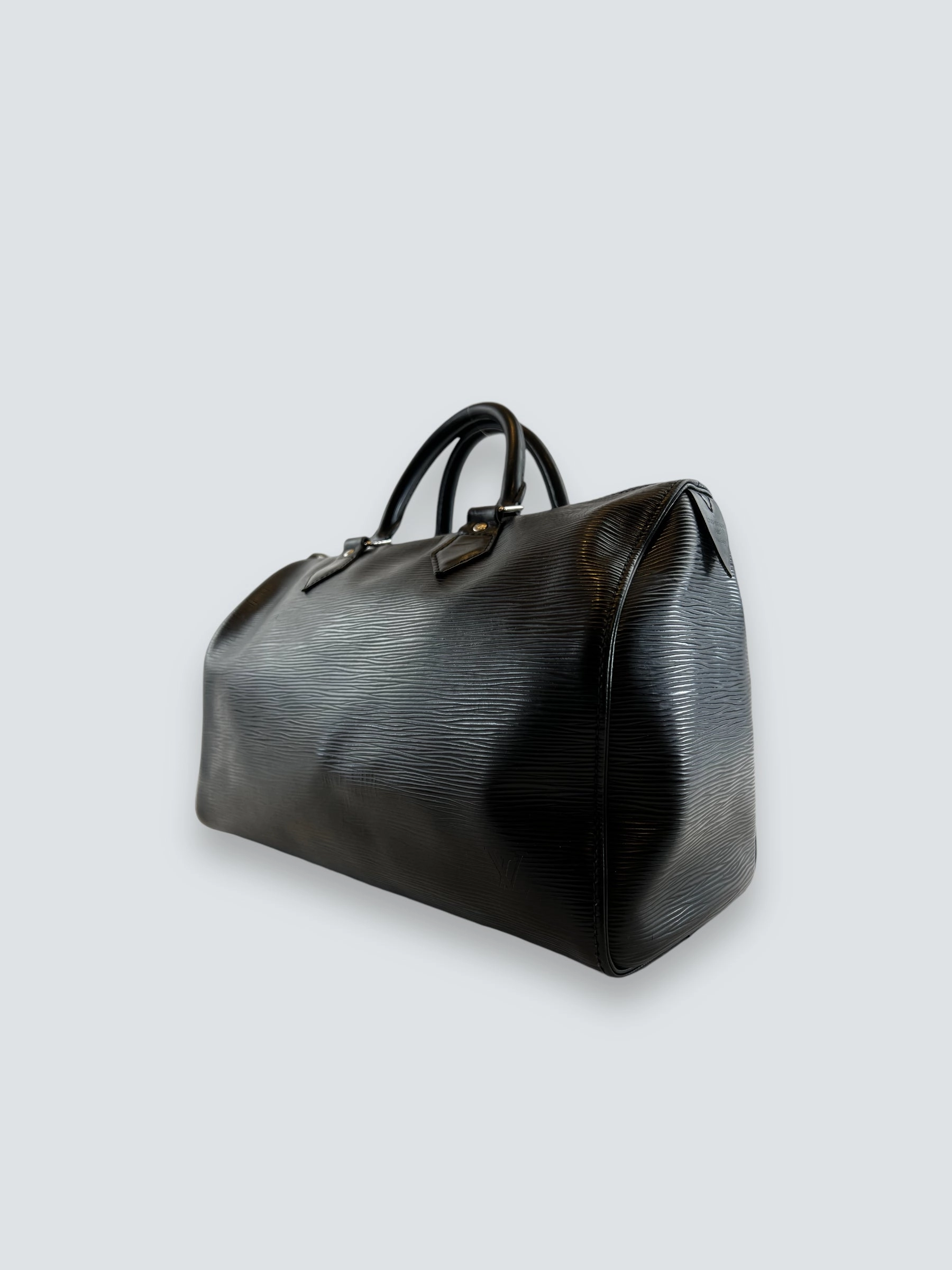 Louis Vuitton Black Epi Leather Speedy 35 Handbag