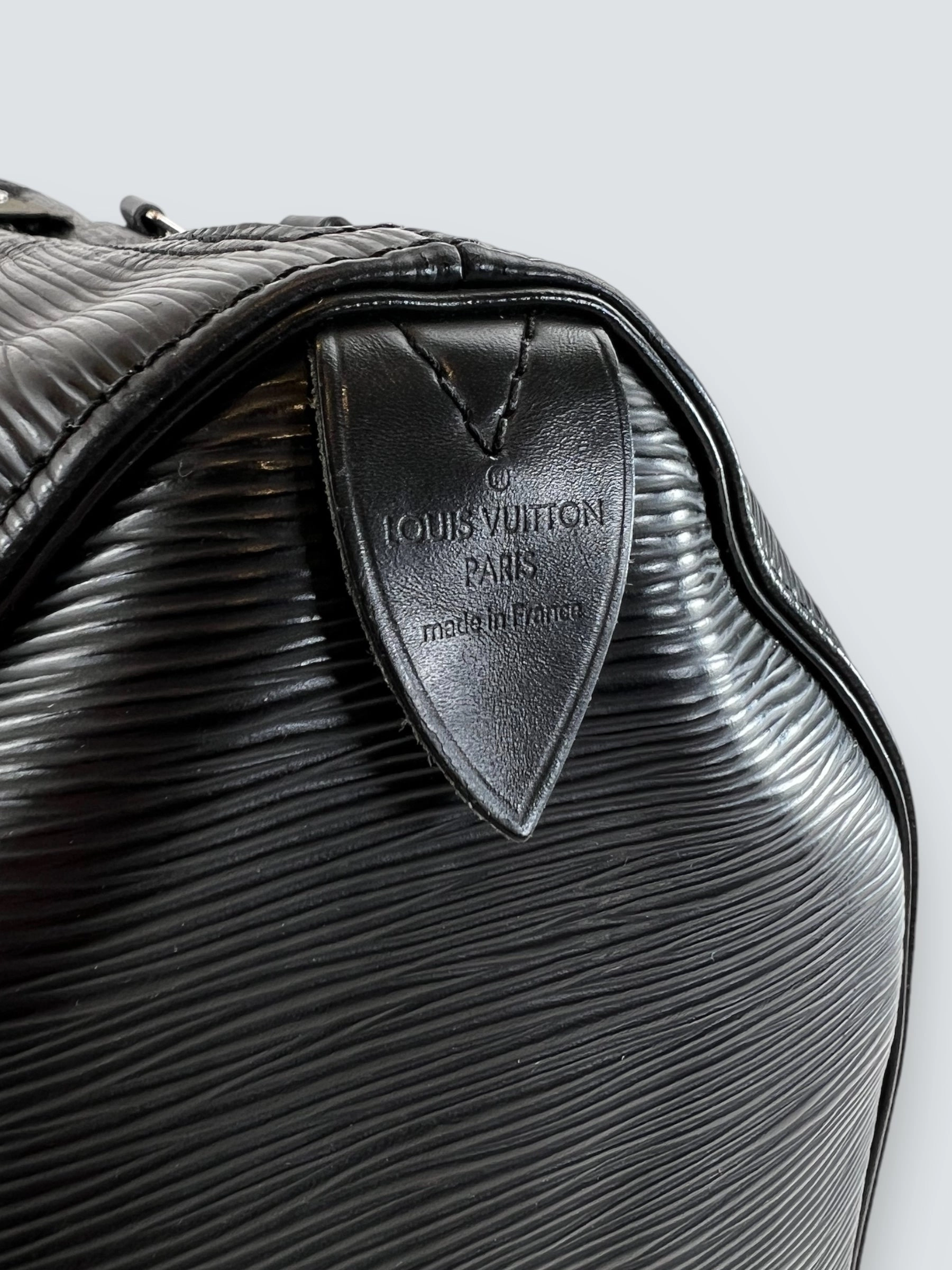 Louis Vuitton Black Epi Leather Speedy 35 Handbag