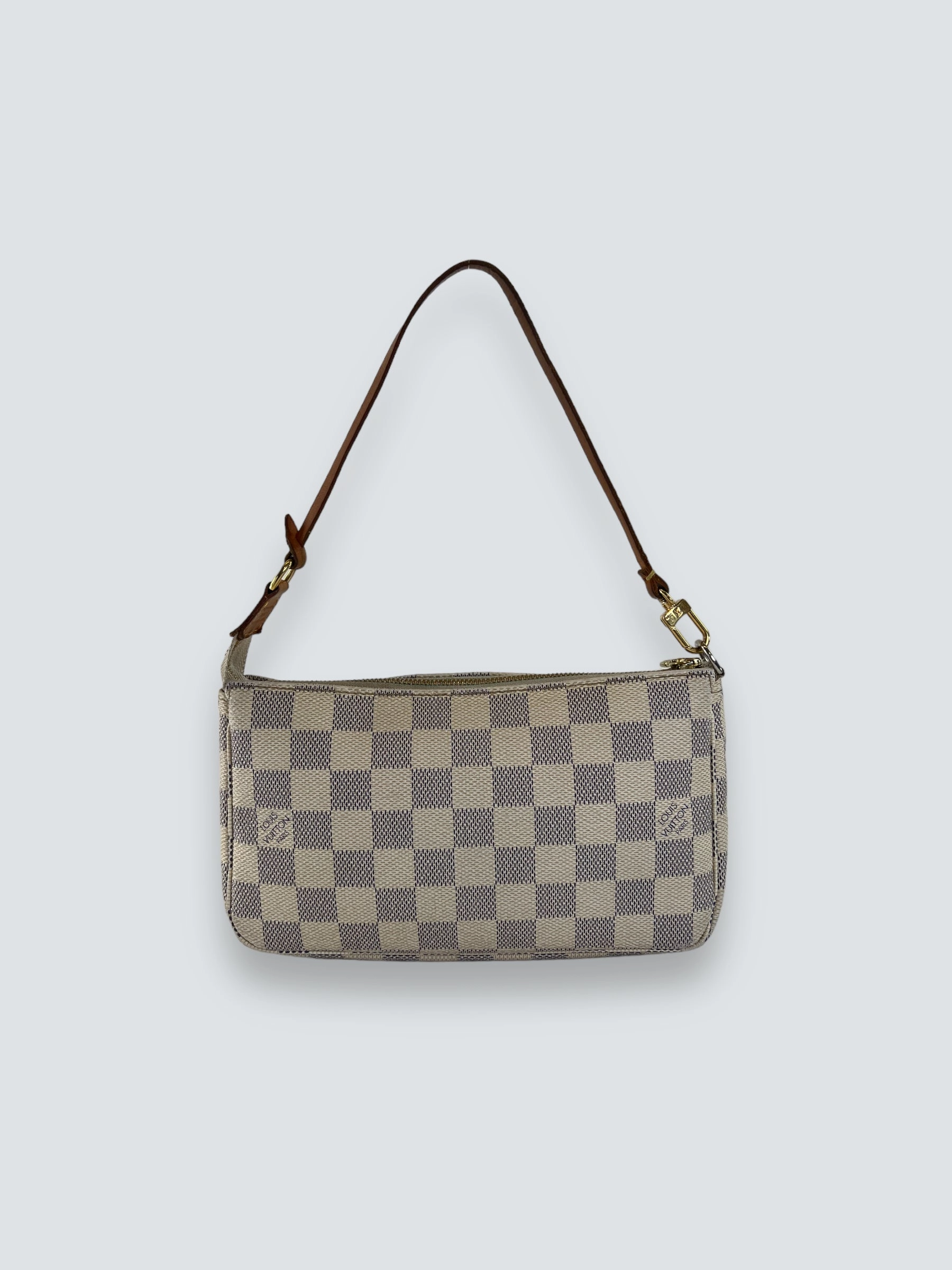 Louis Vuitton Canvas Pochette Azur Handbag