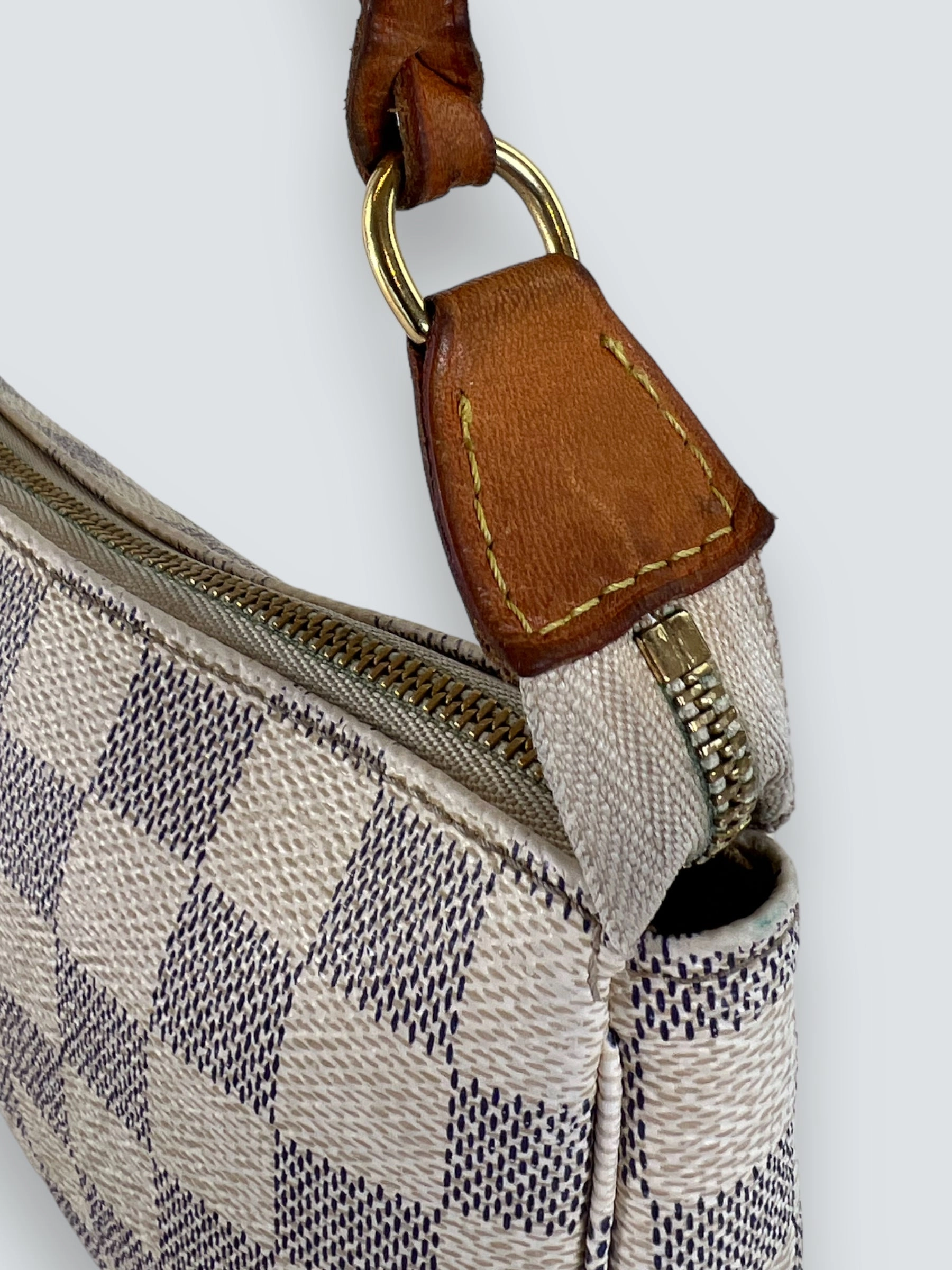 Louis Vuitton Canvas Pochette Azur Handbag