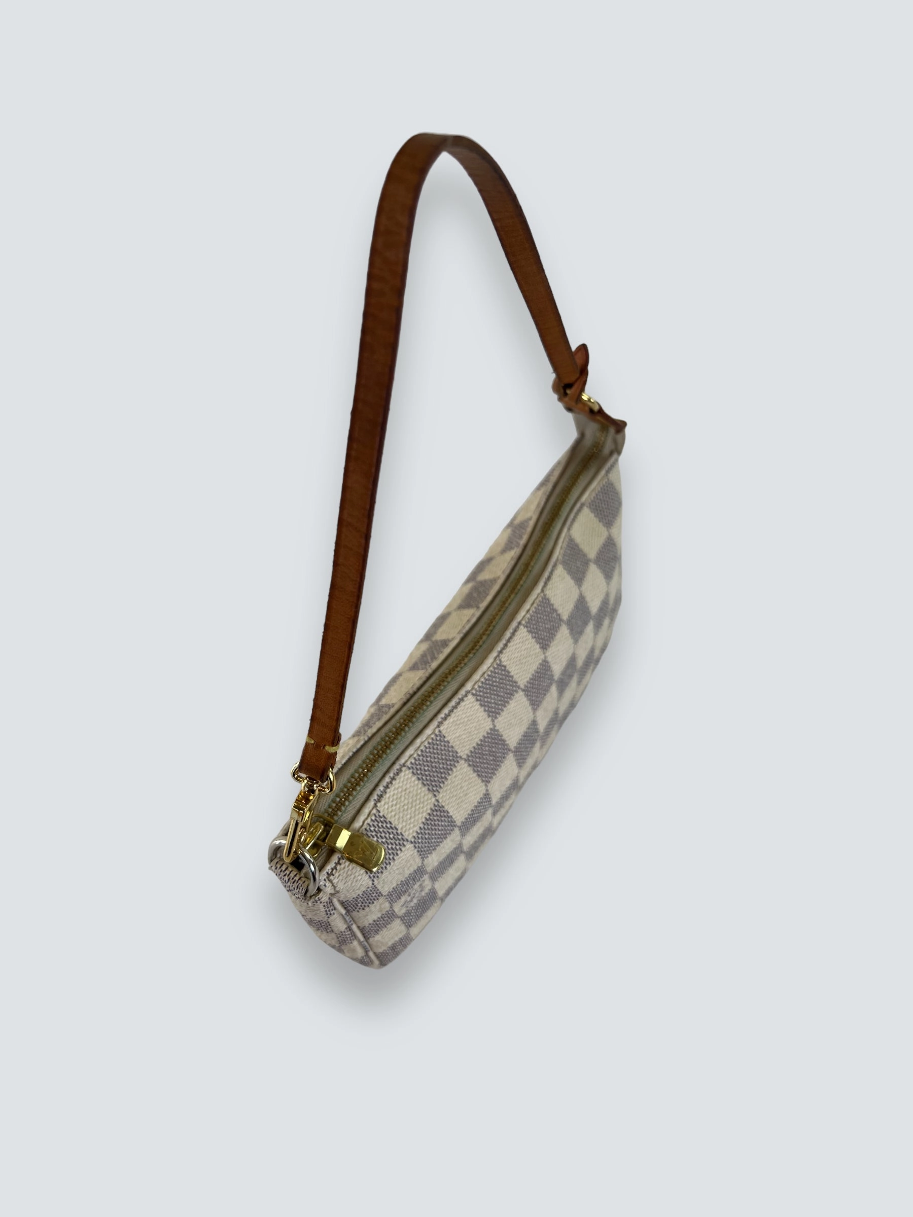 Louis Vuitton Canvas Pochette Azur Handbag
