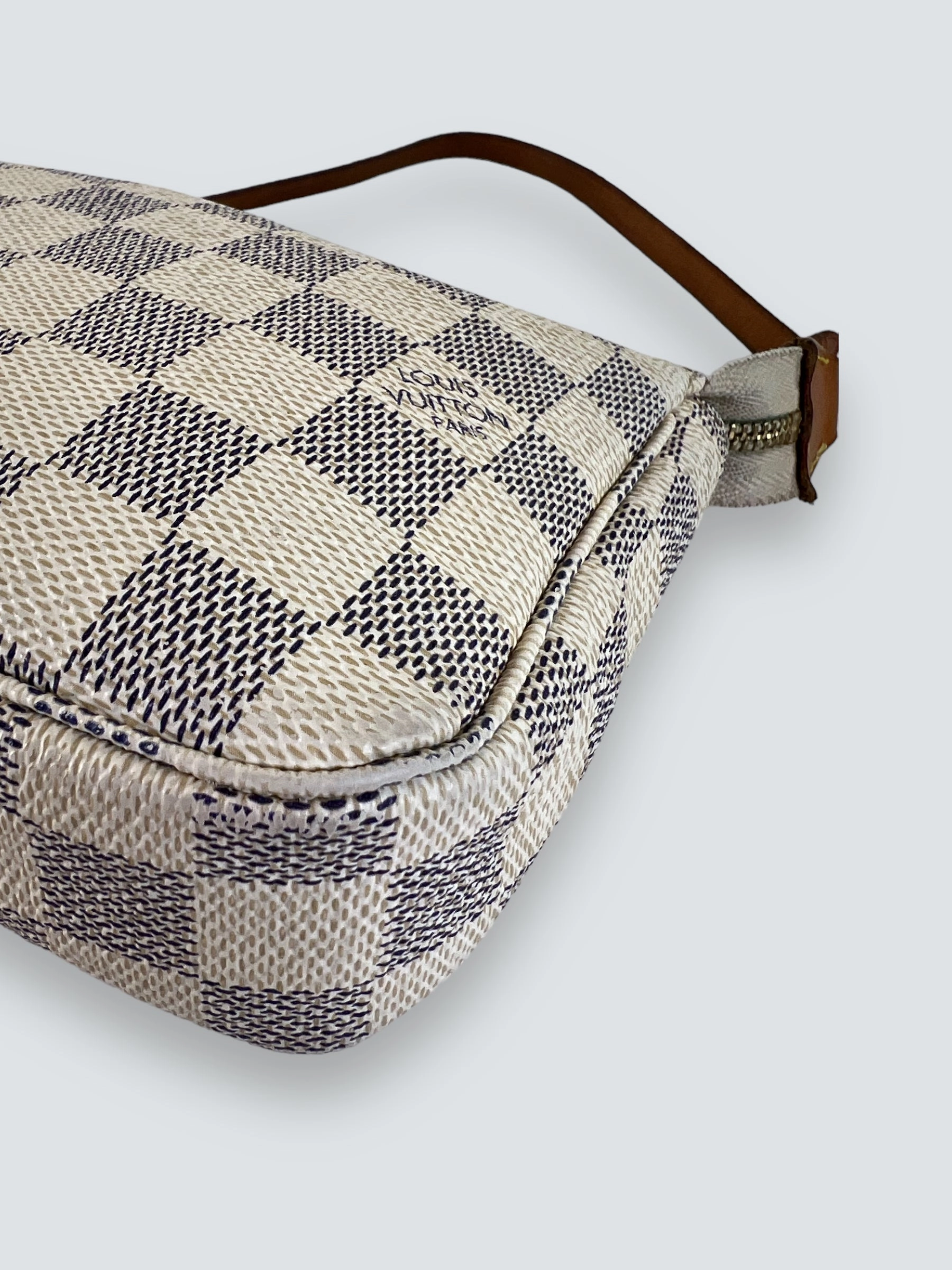 Louis Vuitton Canvas Pochette Azur Handbag