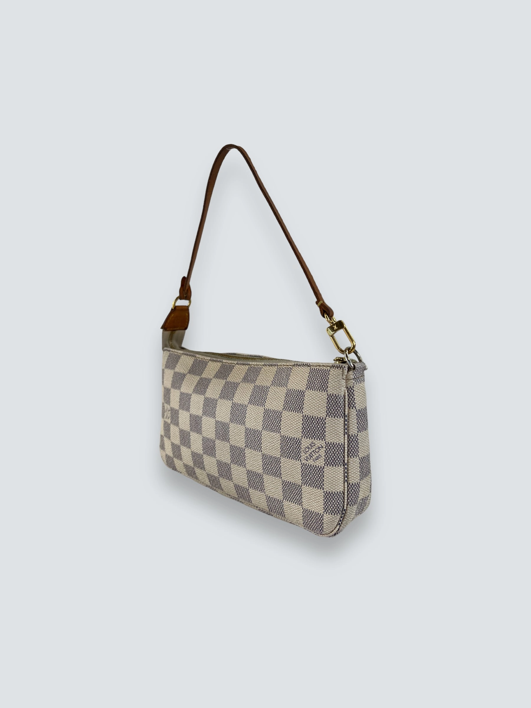Louis Vuitton Canvas Pochette Azur Handbag