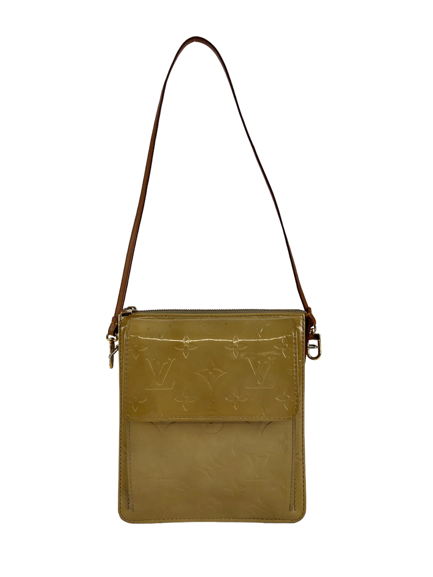 Louis Vuitton Cream / Champagne Vernis Leather Mott Shoulder Bag