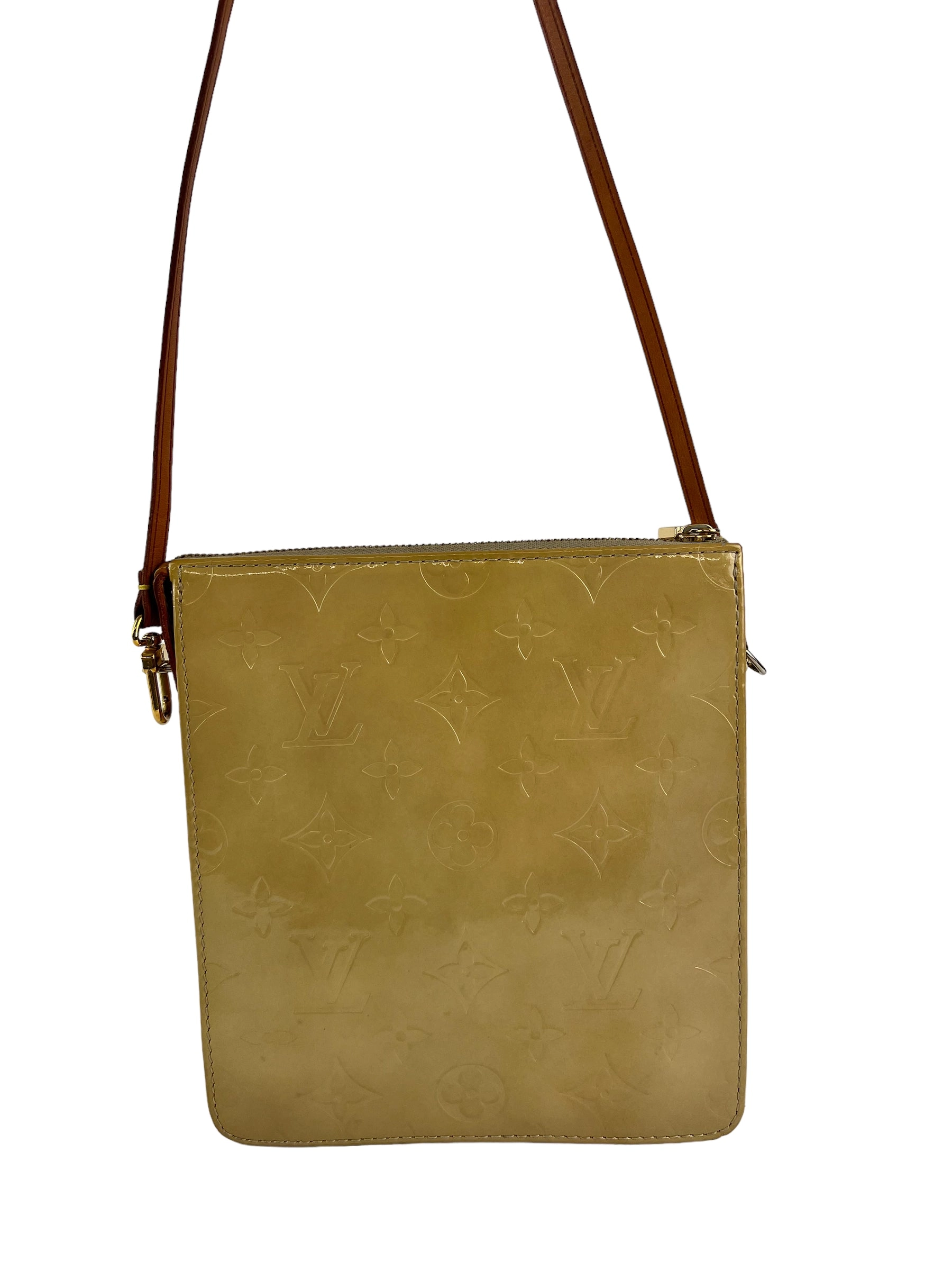 Louis Vuitton Cream / Champagne Vernis Leather Mott Shoulder Bag