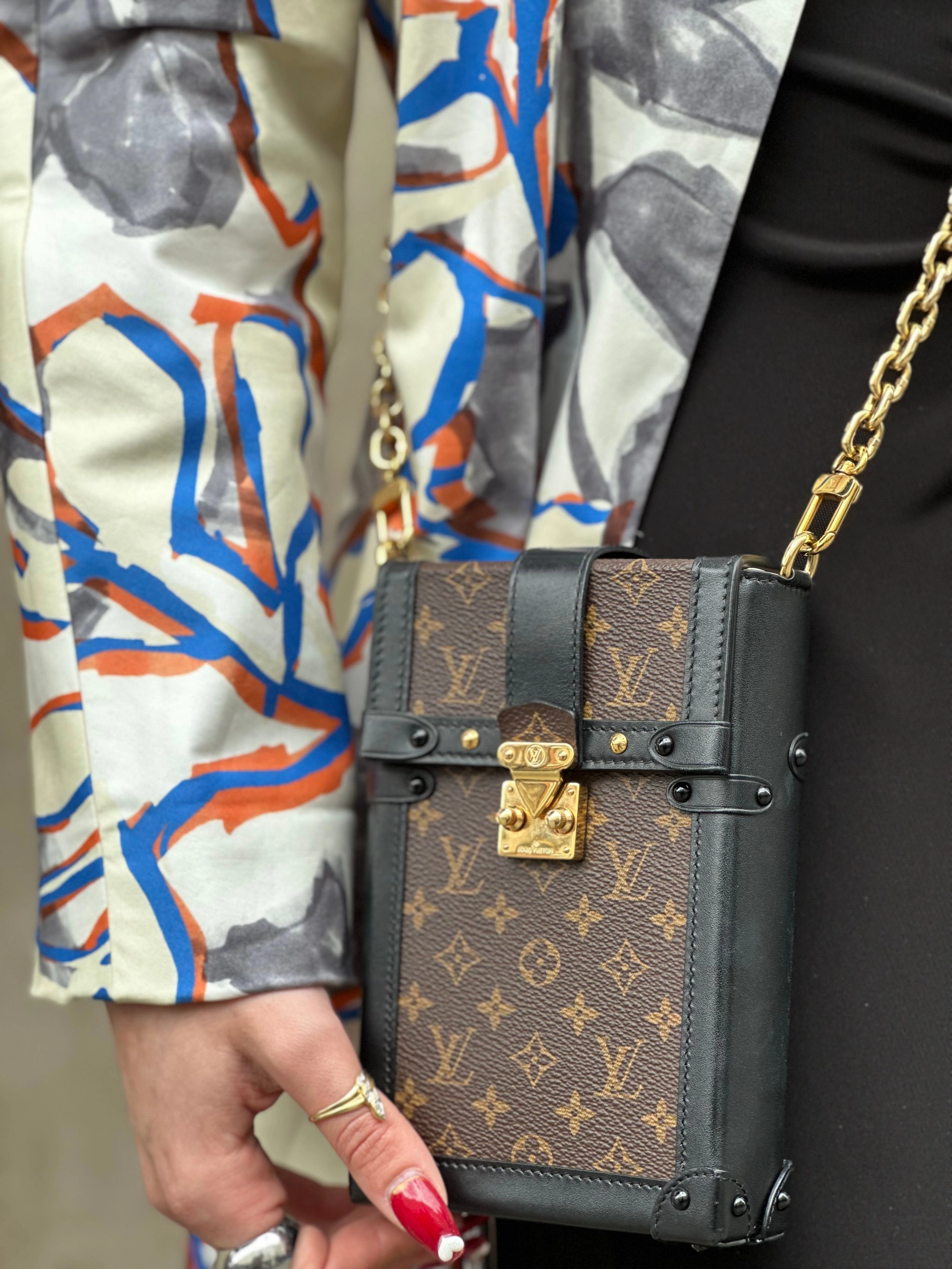 Louis Vuitton Monogram Canvas & Leather Vertical Trunk Crossbody